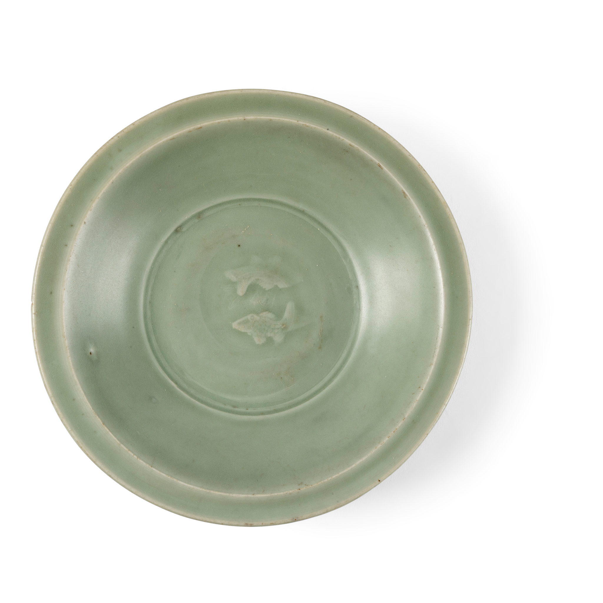 CHINESE LONGQUAN CELADON-GLAZED 'TWIN-FISH' DISH