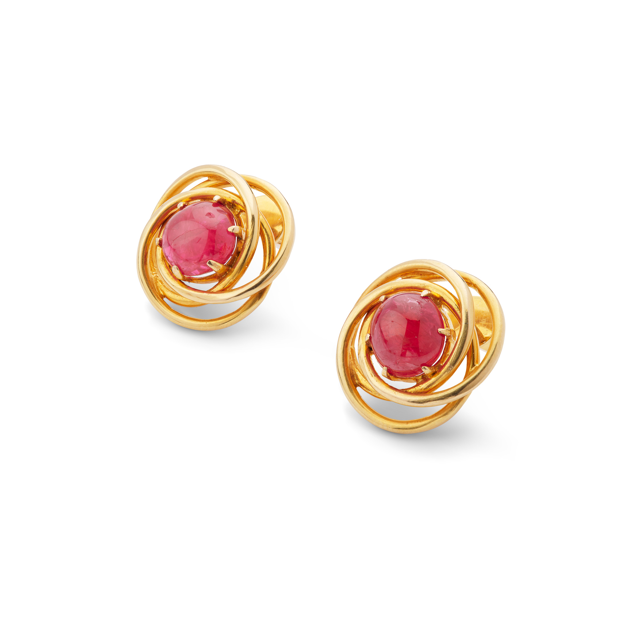 A pair of spinel earrings