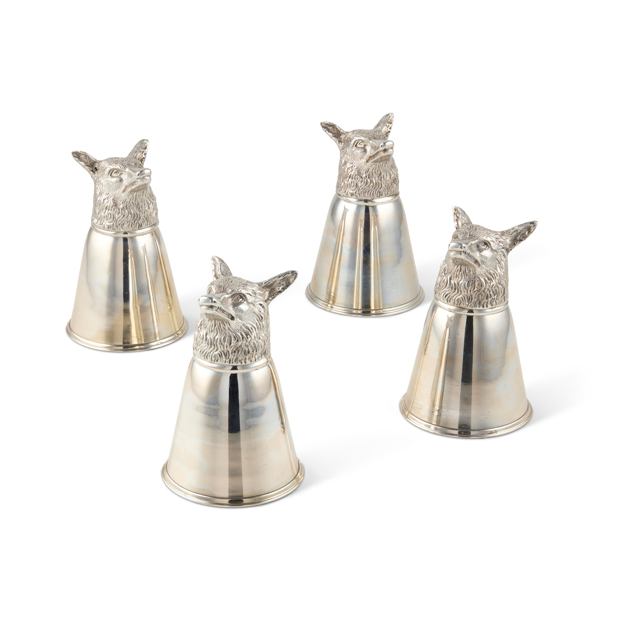 A SET OF FOUR EARLY 20TH CENTURY ITALIAN STIRRUP CUPS
