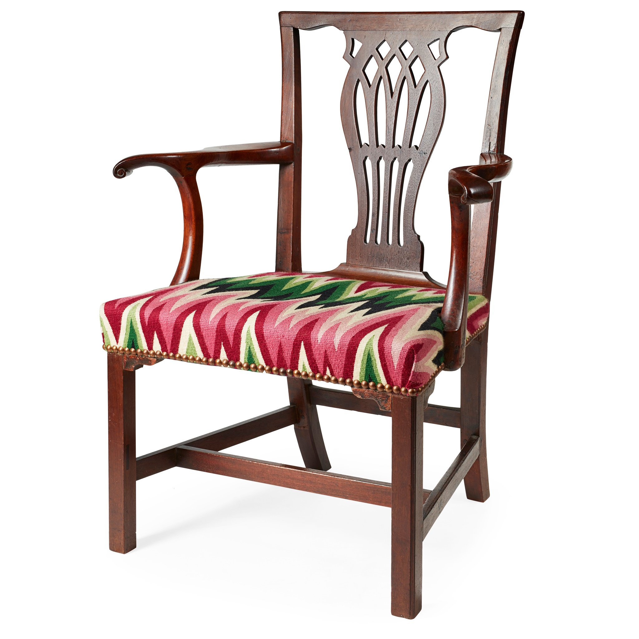 GEORGE III MAHOGANY ARMCHAIR