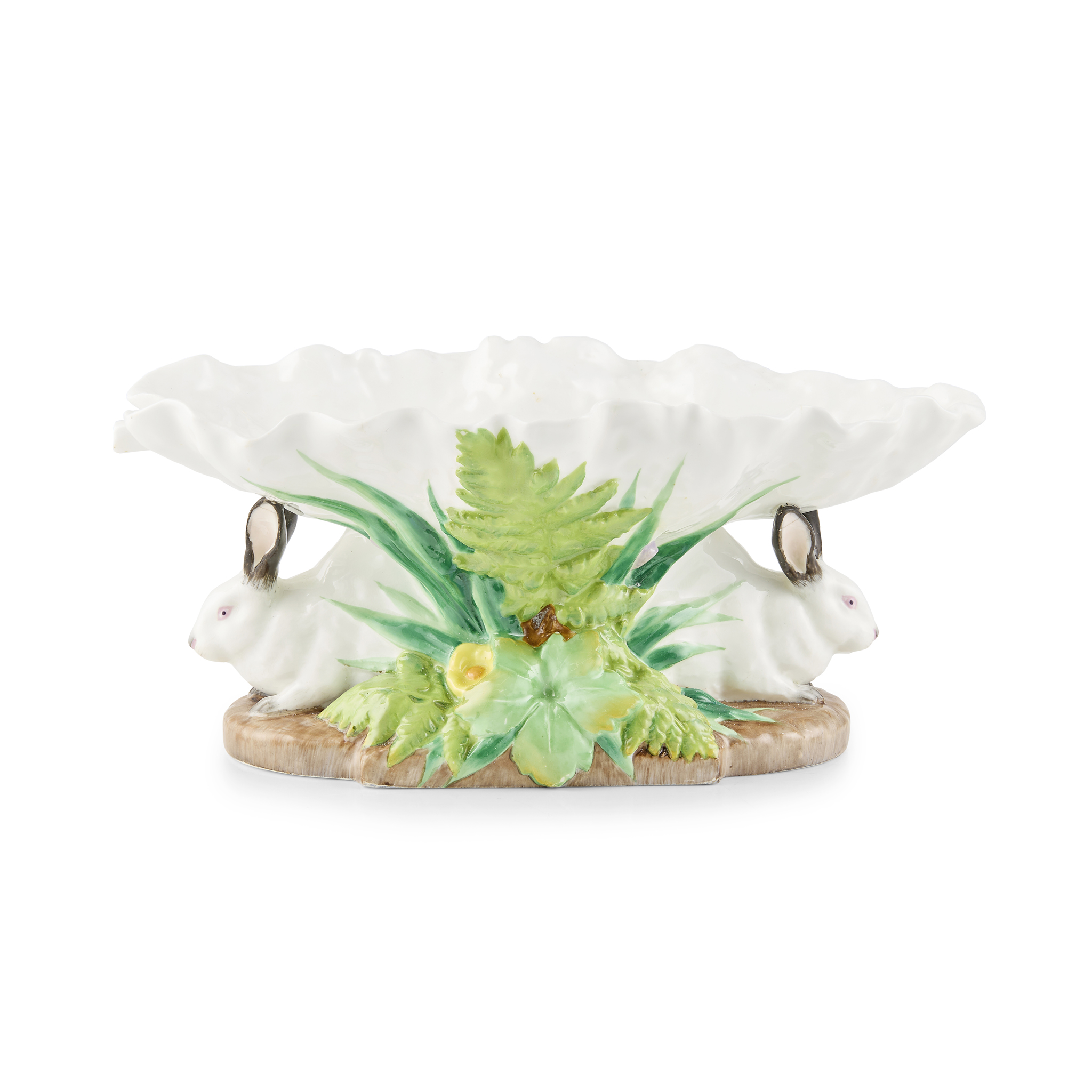 MINTON MAJOLICA RABBIT COMPORT