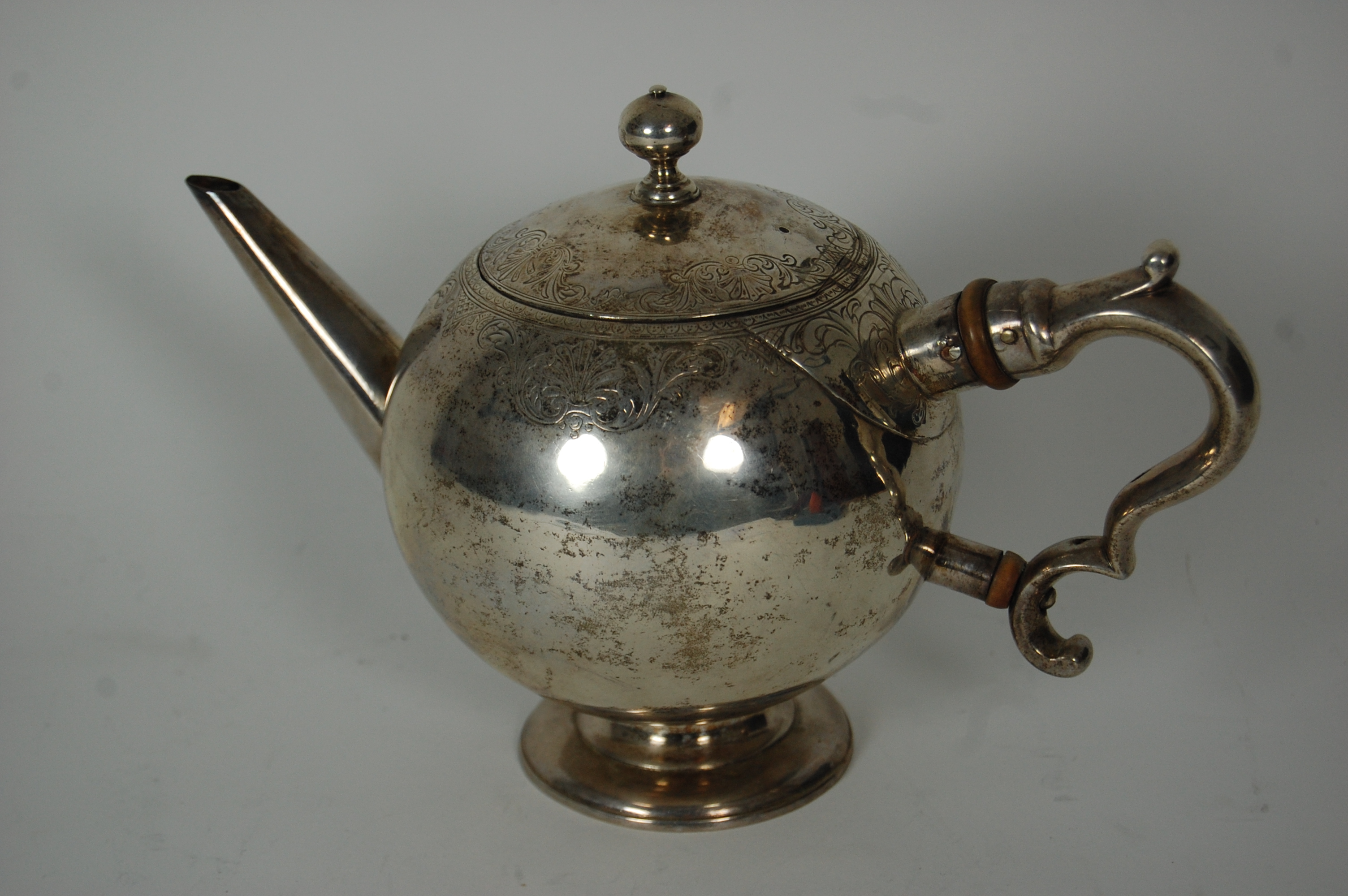 A George II bullet teapot