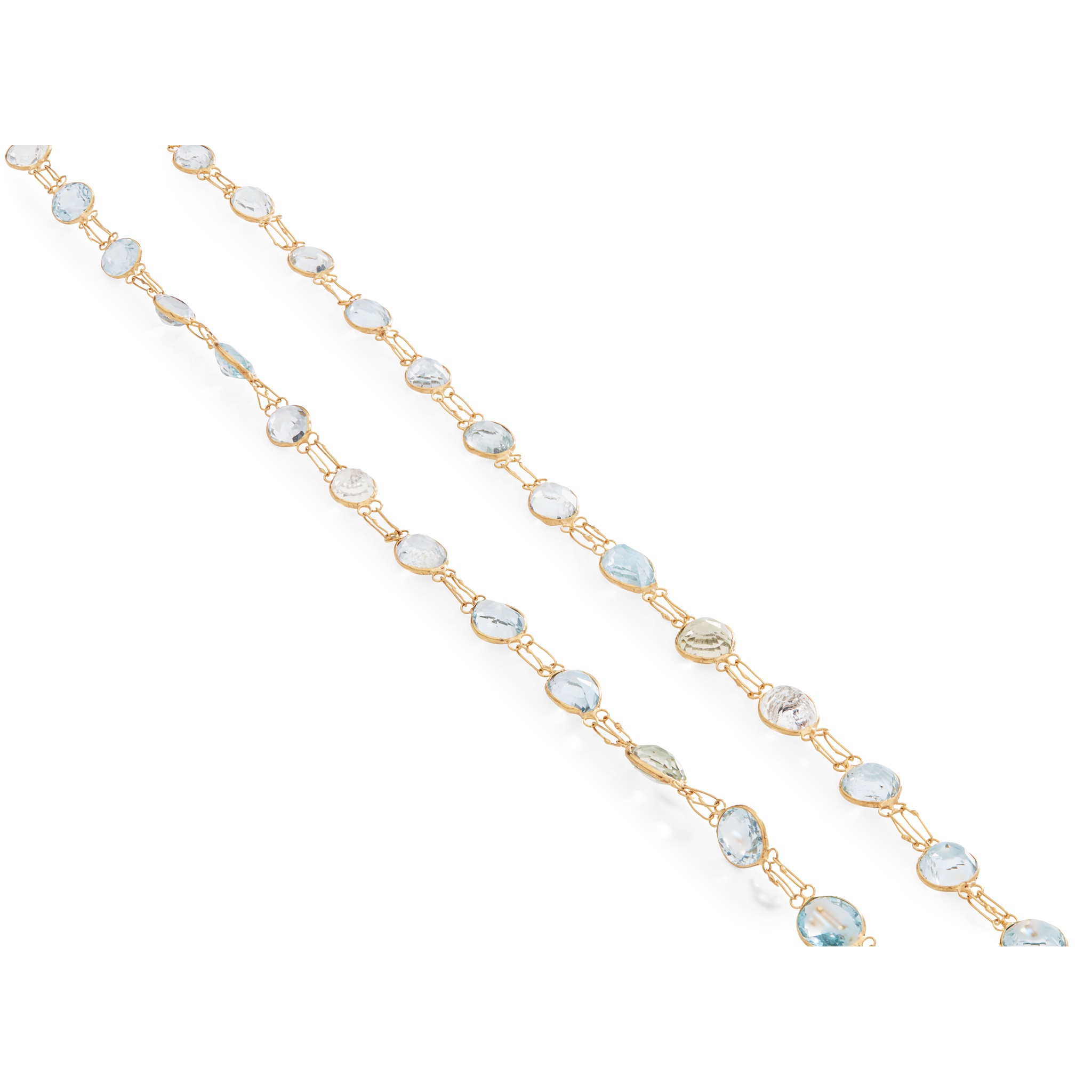An aquamarine necklace