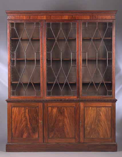 An early 20th century mahogany bookcase