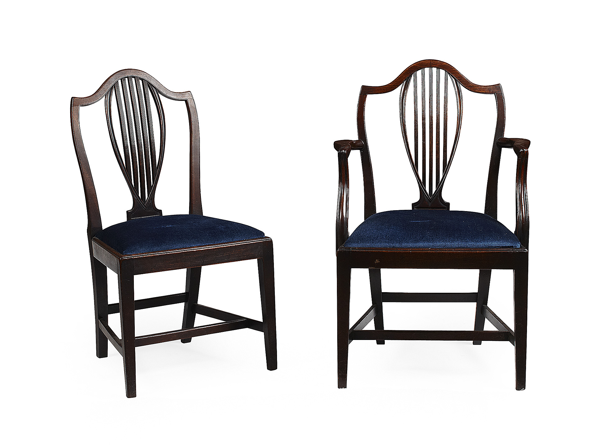 SET OF TWELVE GEORGE III MAHOGANY DINING CHAIRS