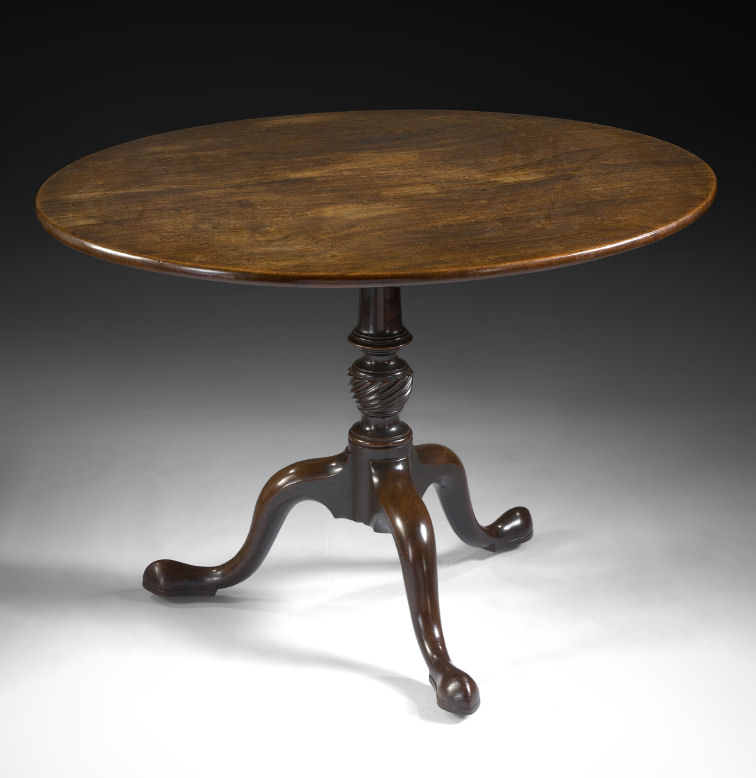 A George III period mahogany oval breakfast table