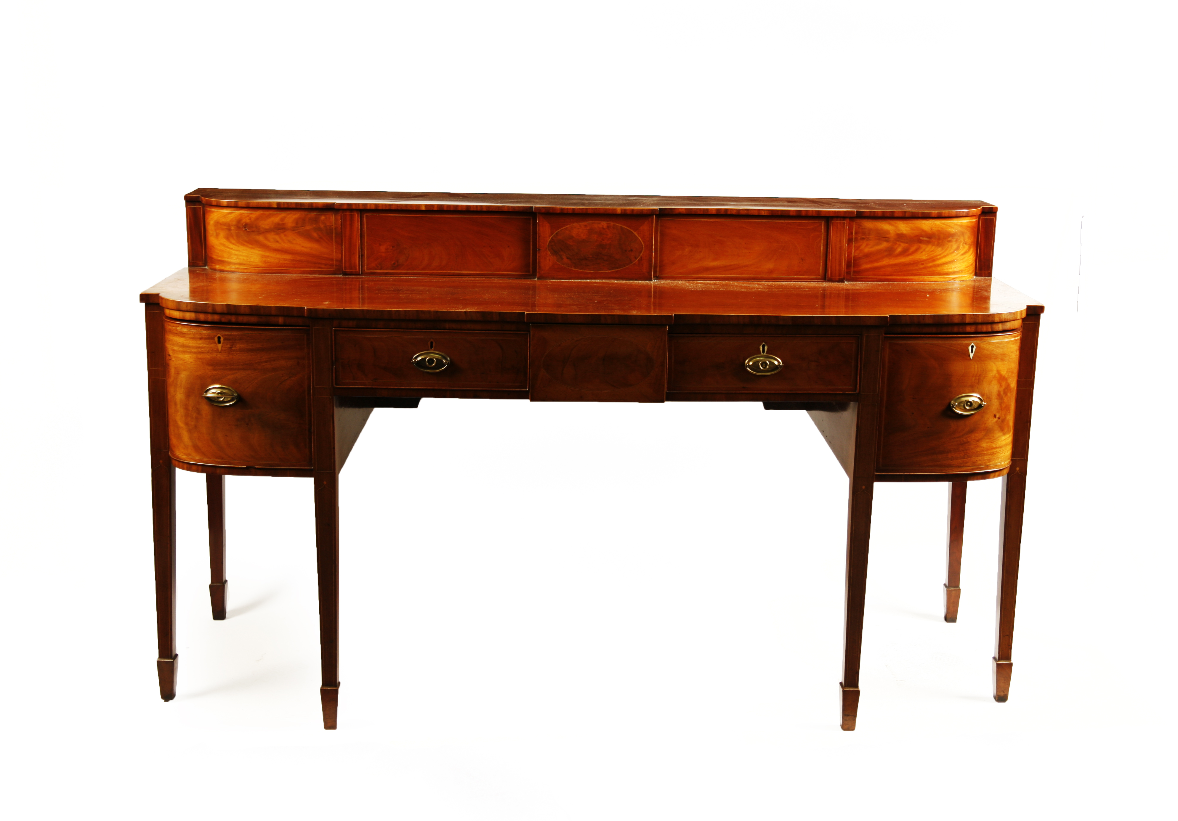 REGENCY MAHOGANY BREAKFRONT SIDEBOARD