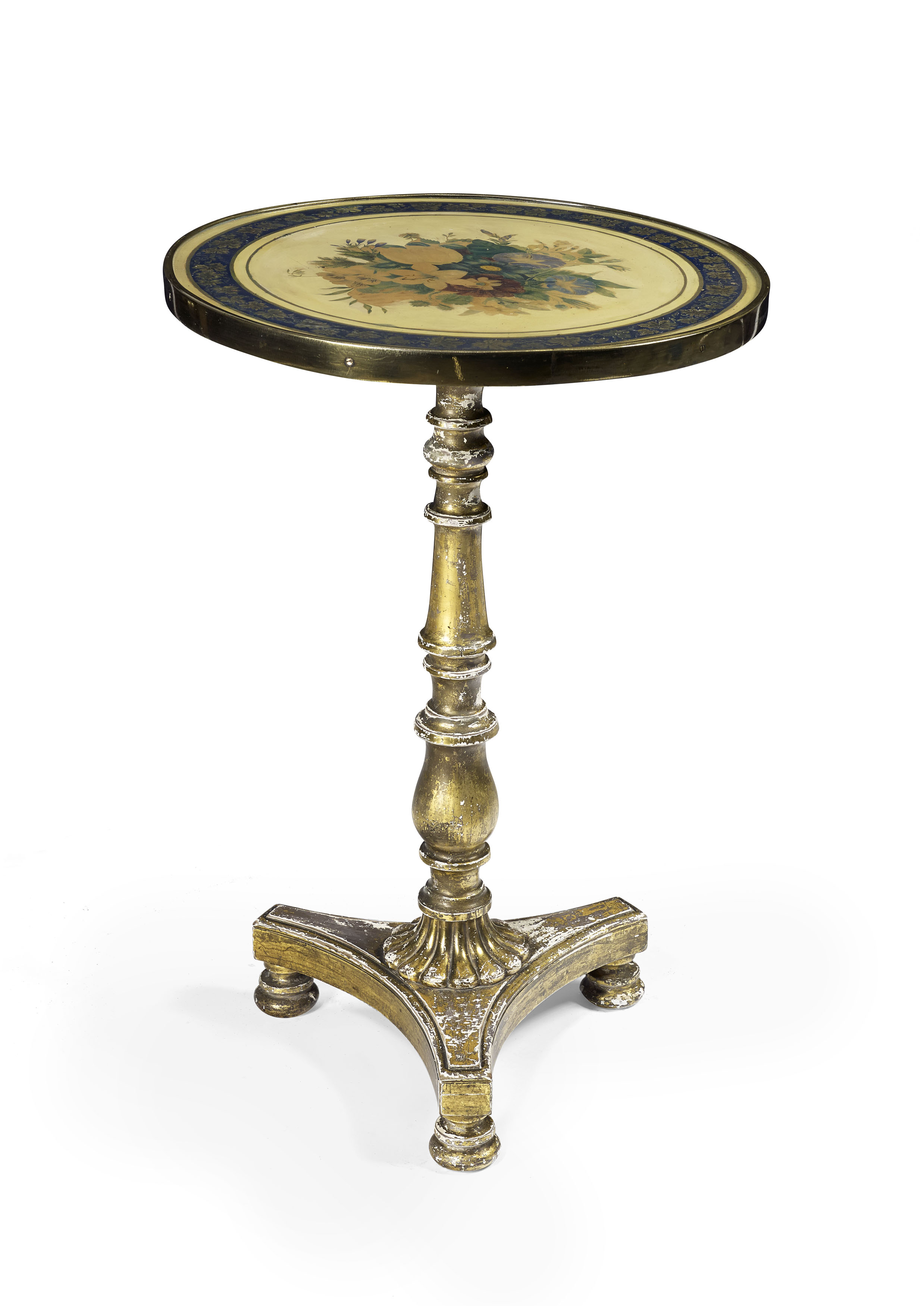 GEORGE IV GILTWOOD AND PAINTED TABLE