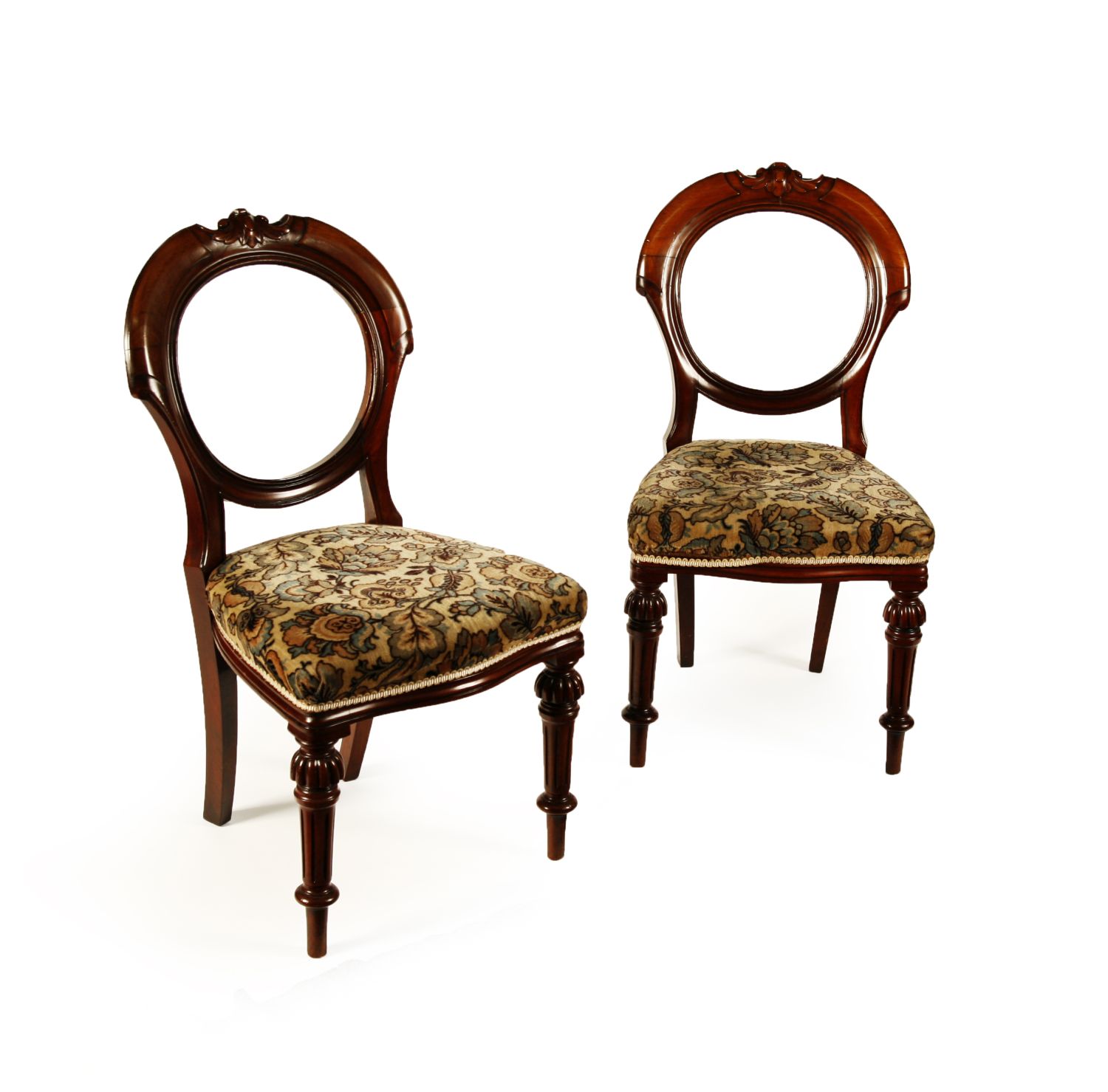 SET OF SIX VICTORIAN MAHOGANY DINING CHAIRS