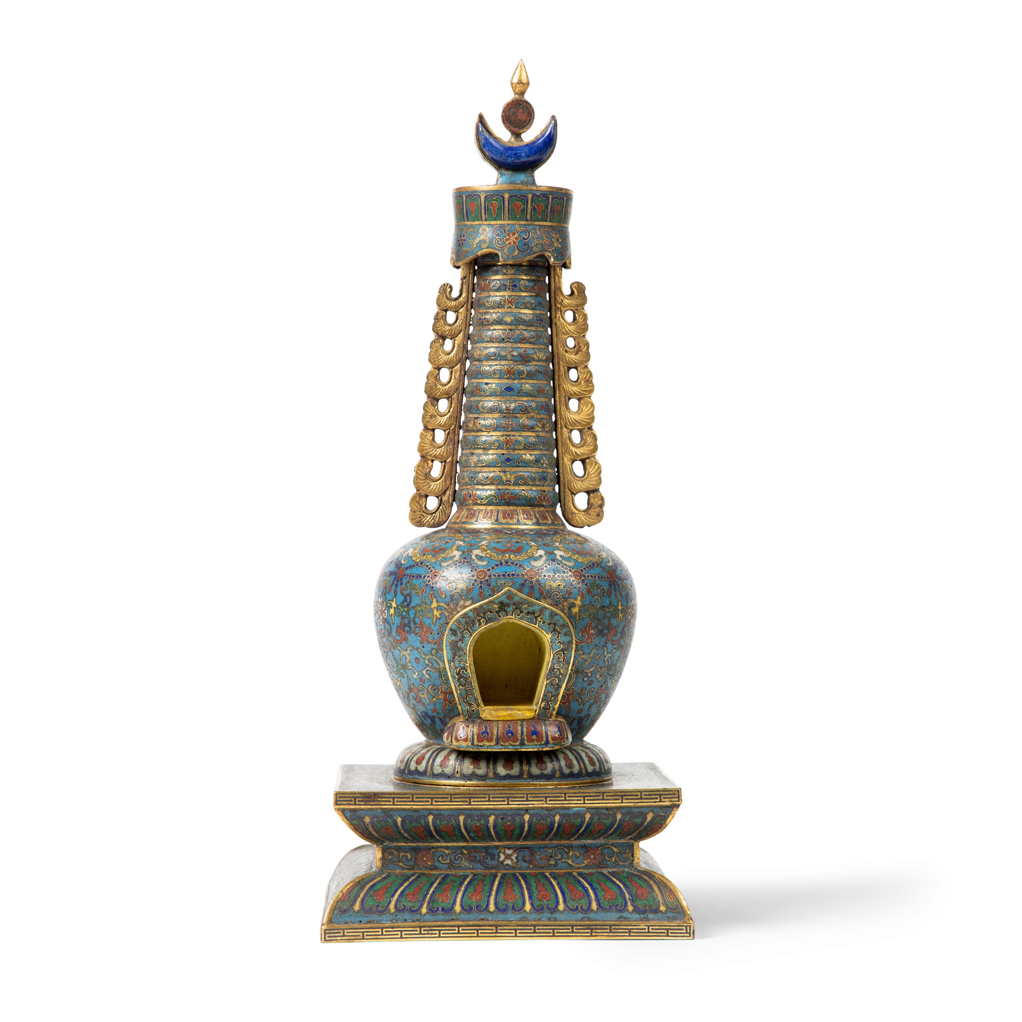 CLOISONNÉ ENAMEL STUPA