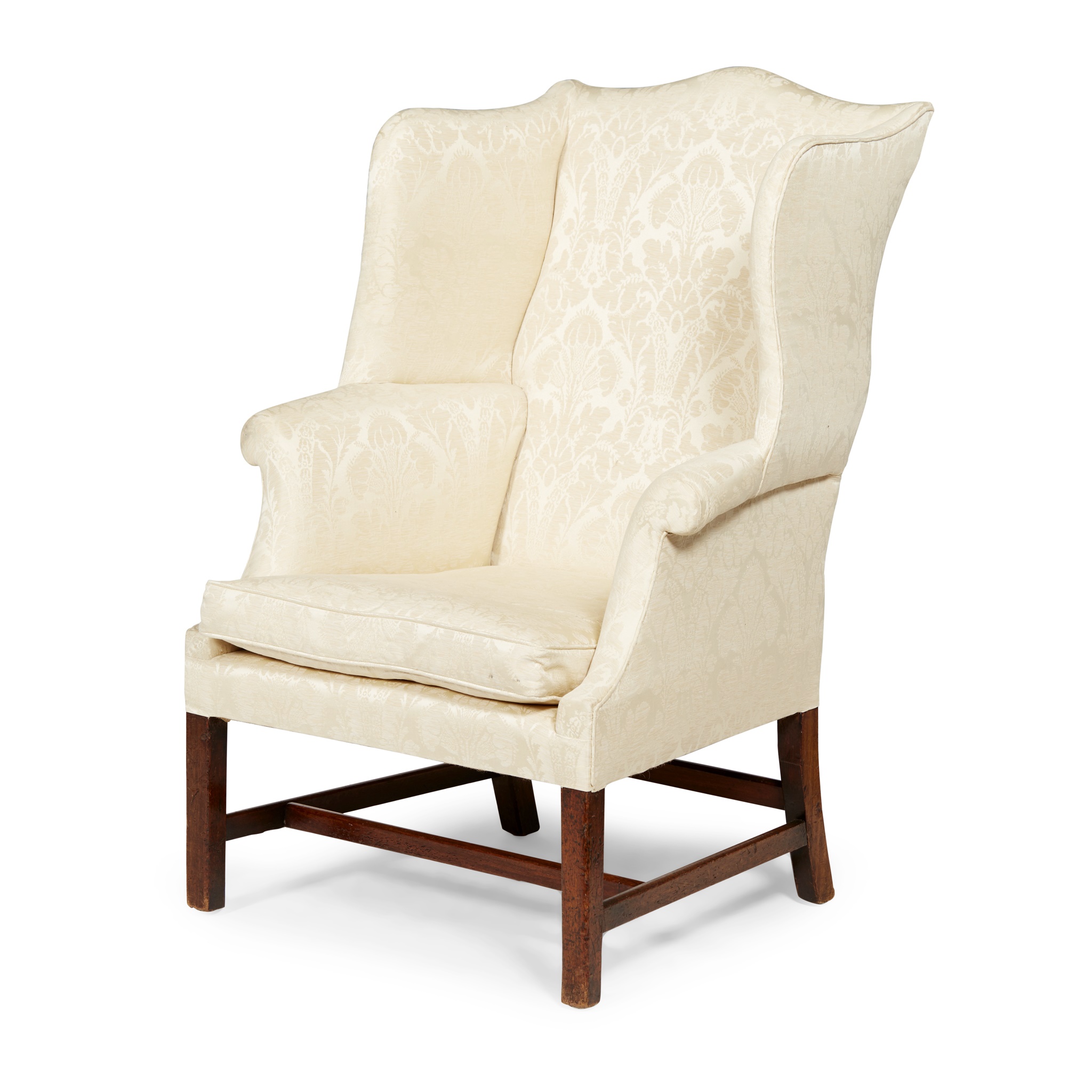 GEORGE MAHOGANY WING ARMCHAIR