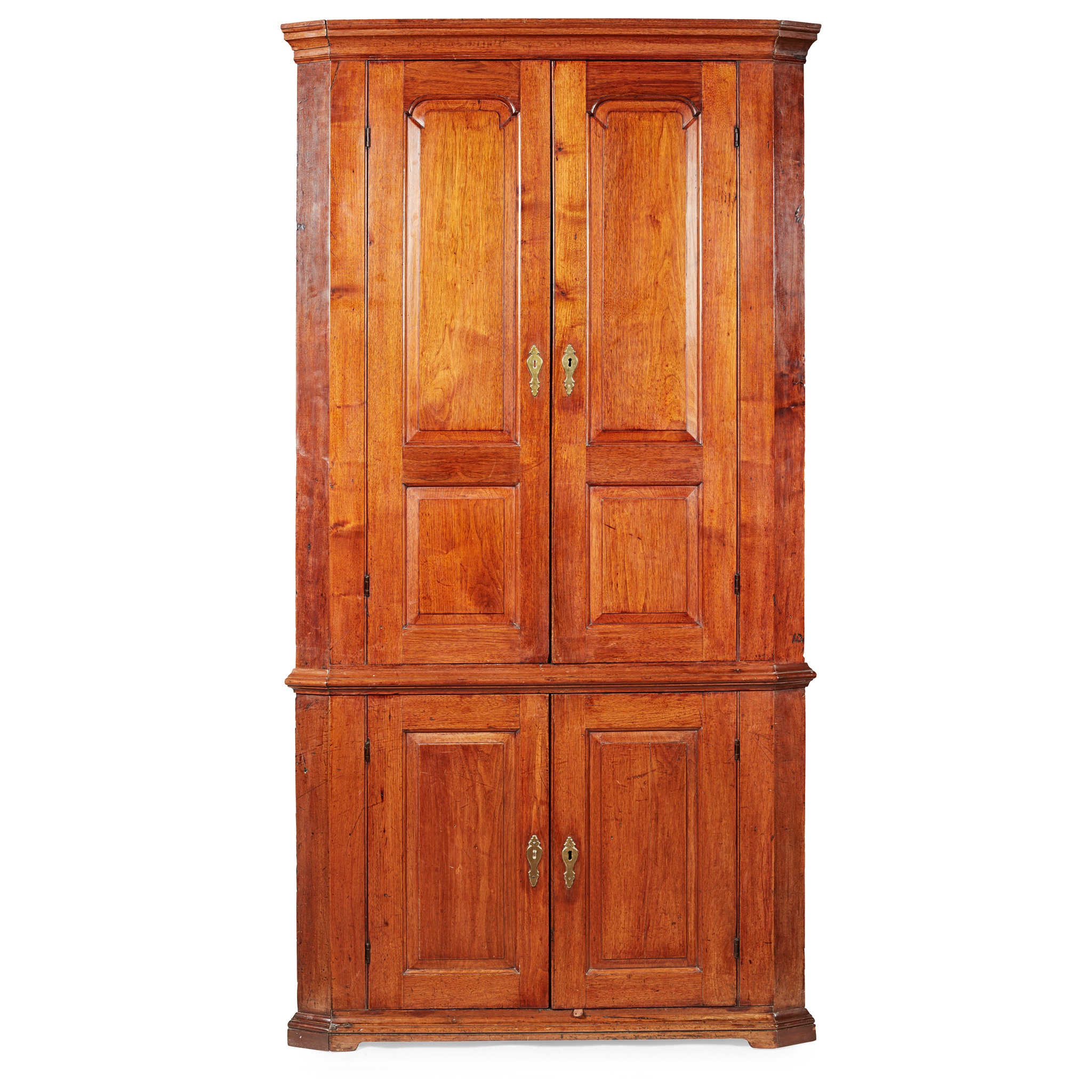 GEORGE II WALNUT CORNER CUPBOARD