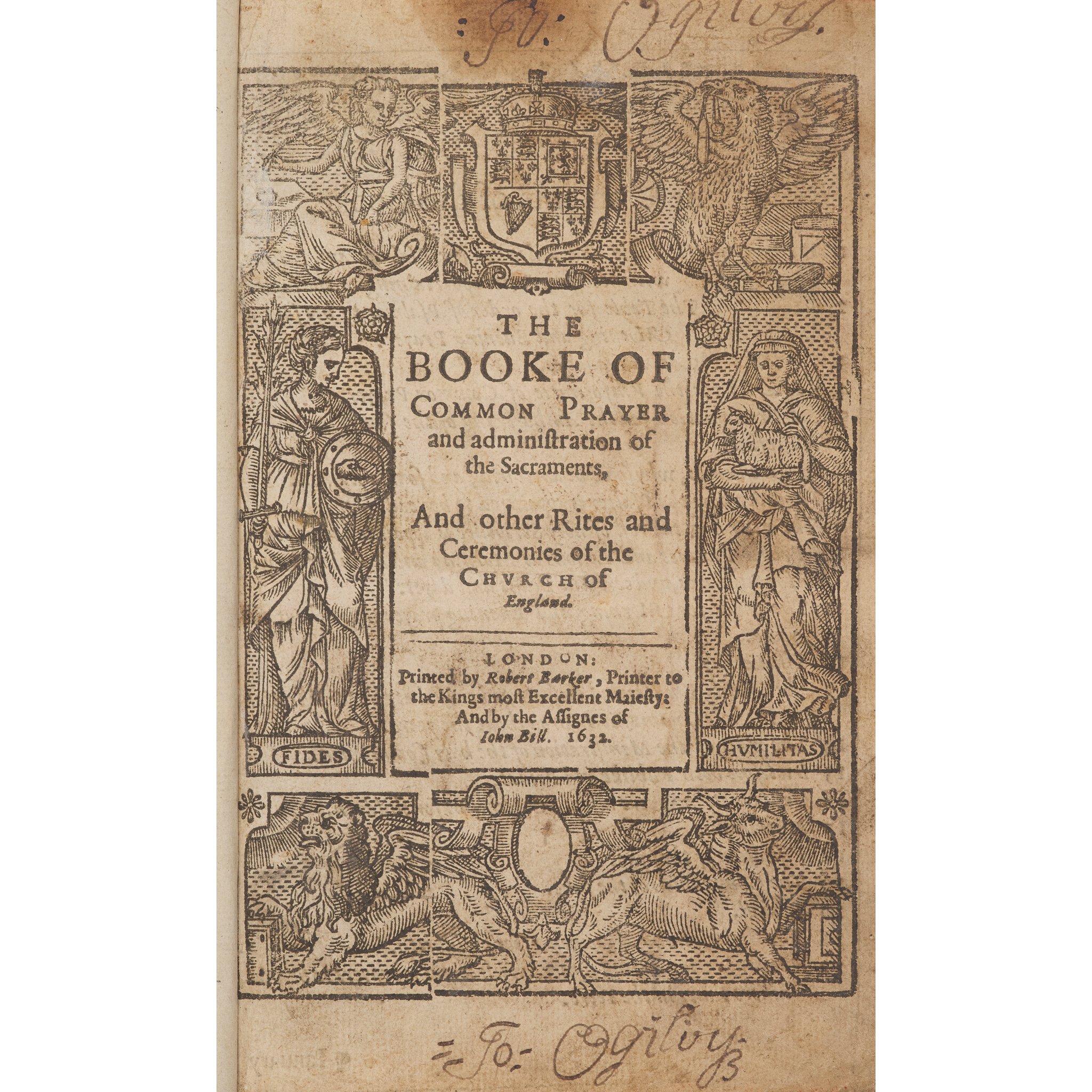 THE BOOKE OF COMMON PRAYER
