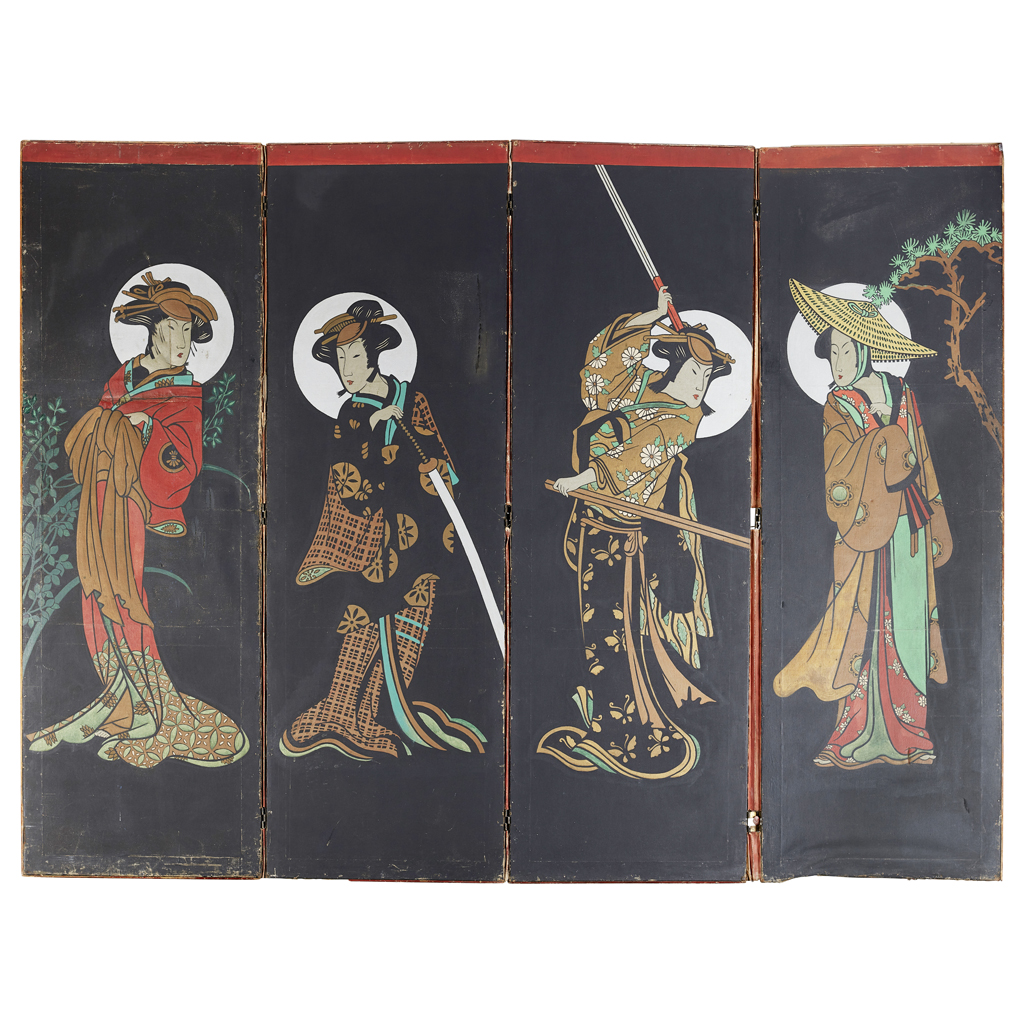 AN ANGLO-JAPANESE DRAUGHT SCREEN