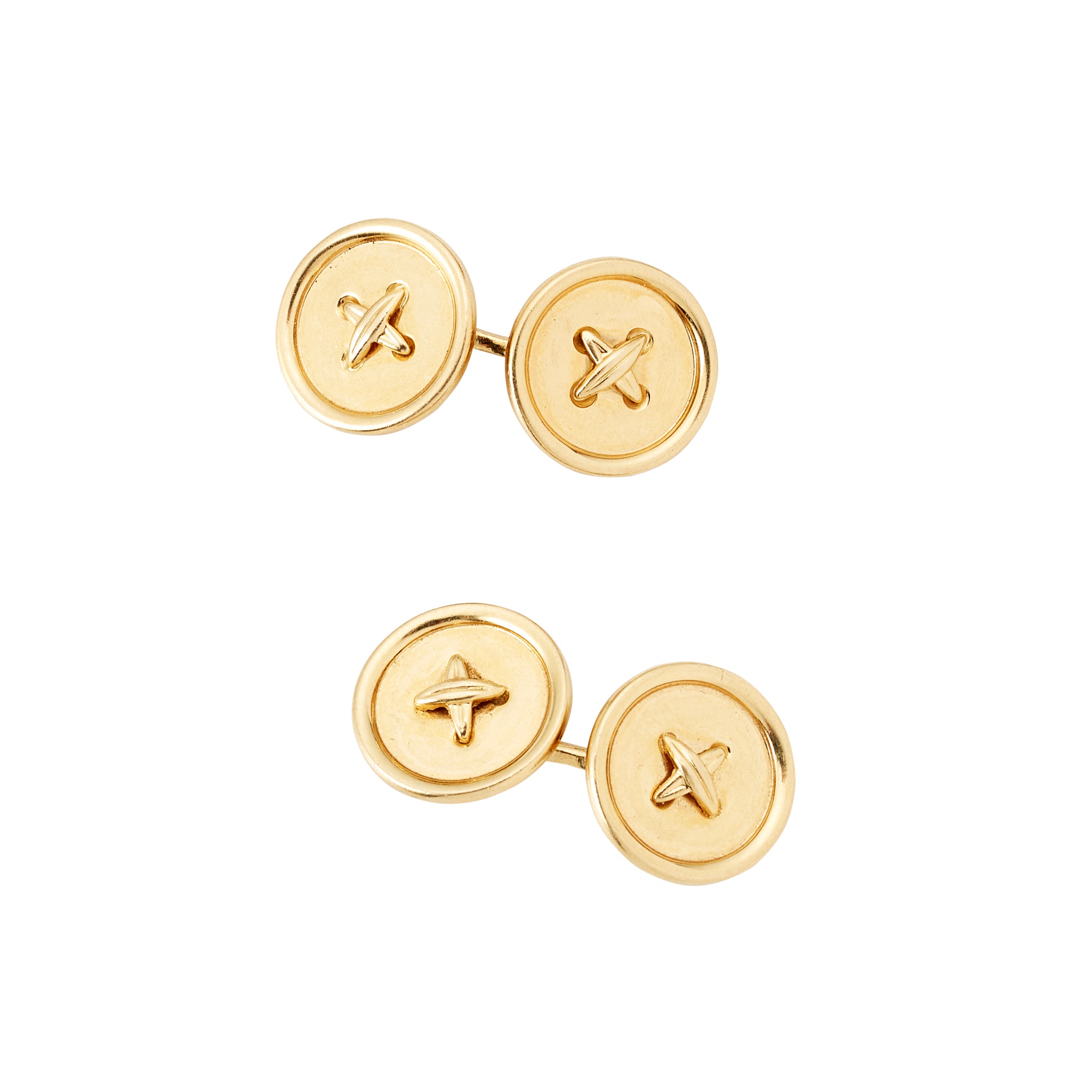 A pair of gentleman's 18ct gold cufflinks, Tiffany & Co