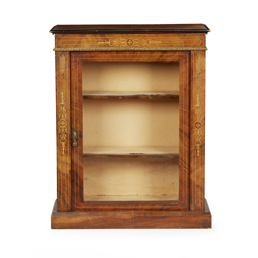 VICTORIAN INLAID WALNUT INLAID SIDE CABINET