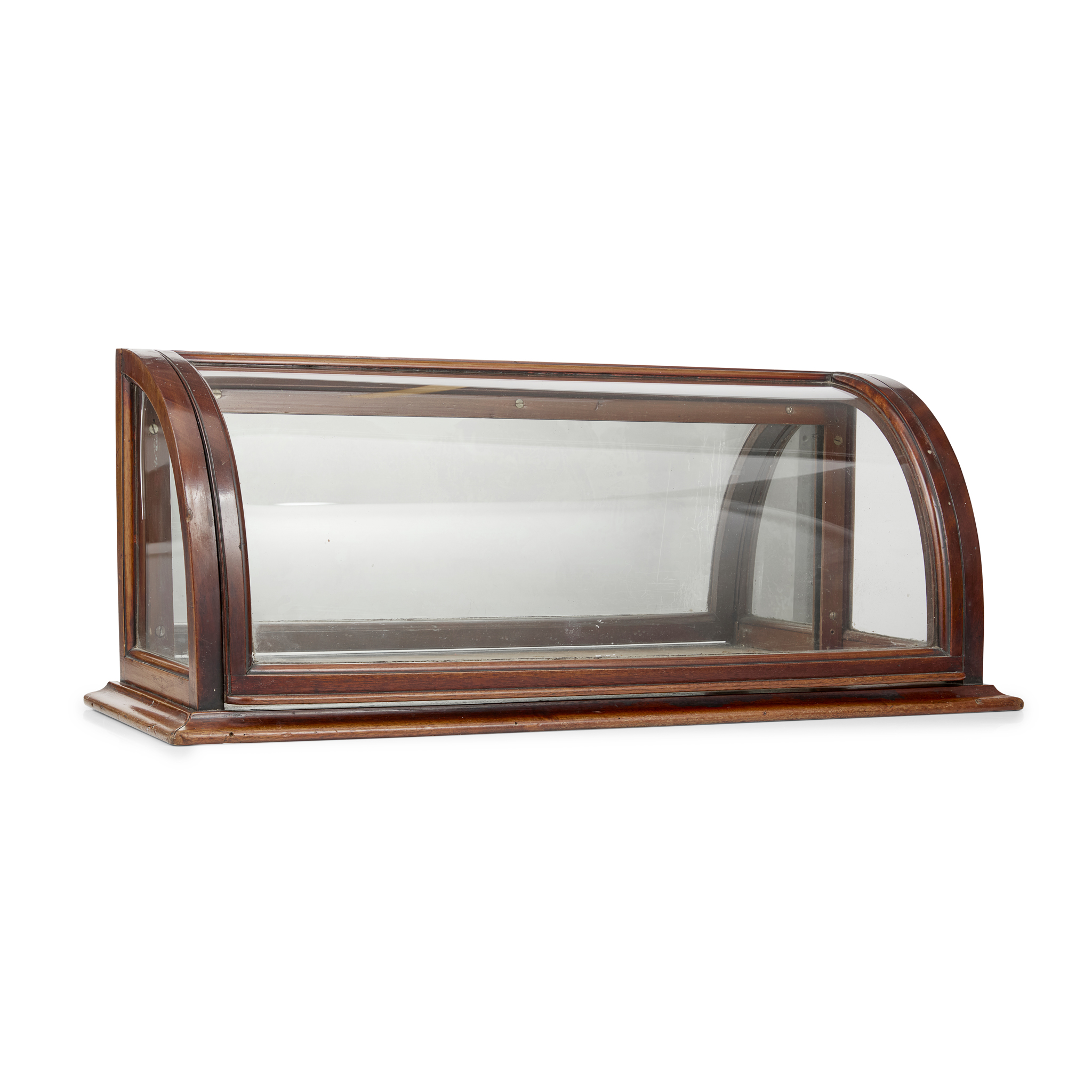 MAHOGANY GLAZED DISPLAY CASE