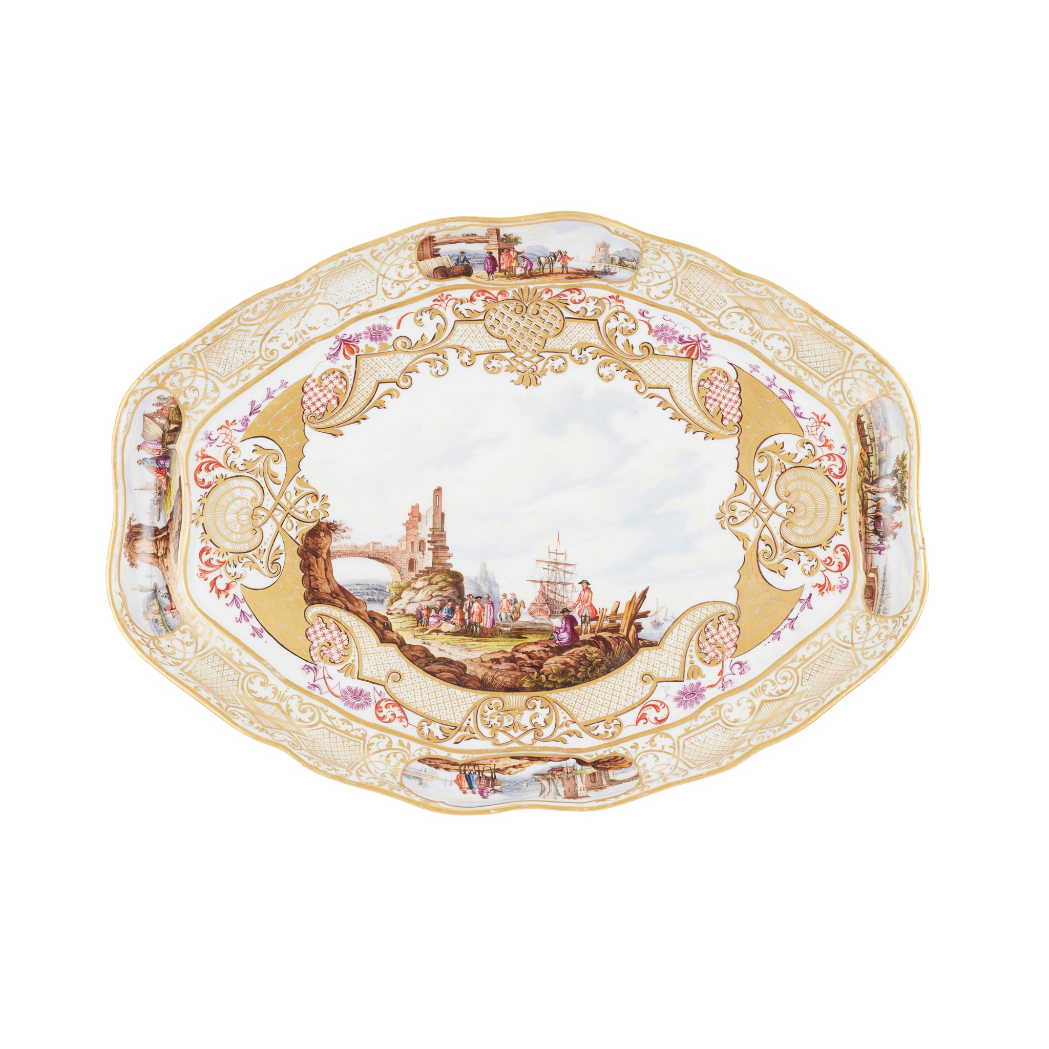 MEISSEN SHAPED TRAY