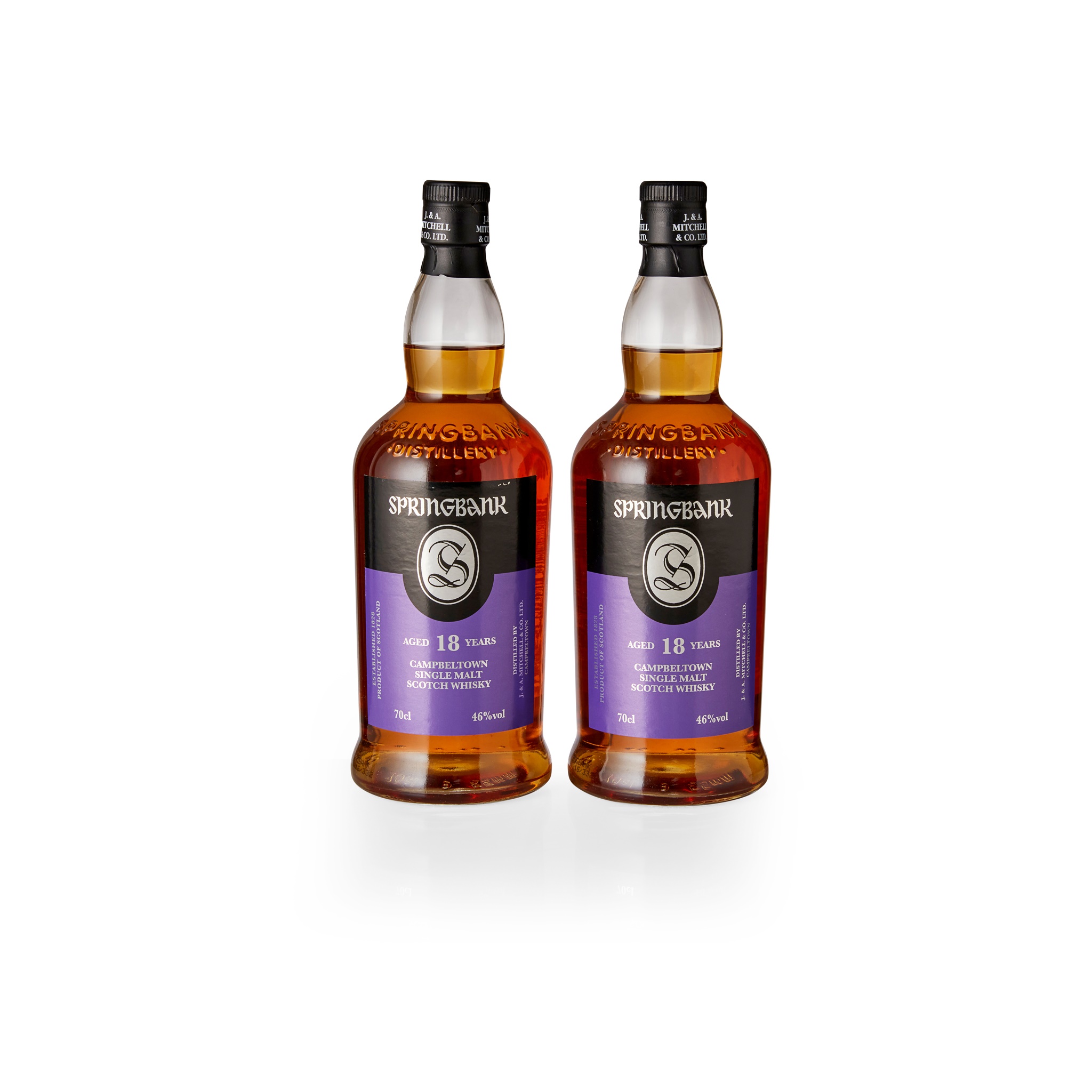 TWO BOTTLES OF SPRINGBANK 18 YEAR OLD