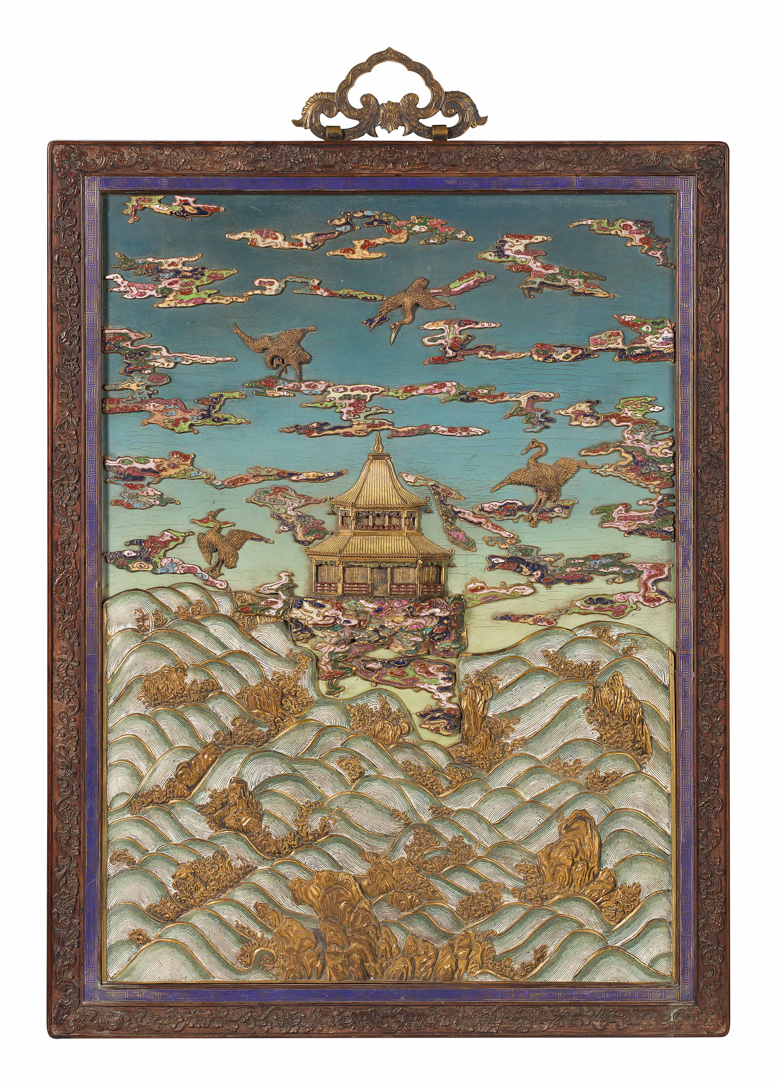 REPOUSSÉ ENAMEL WALL PANEL