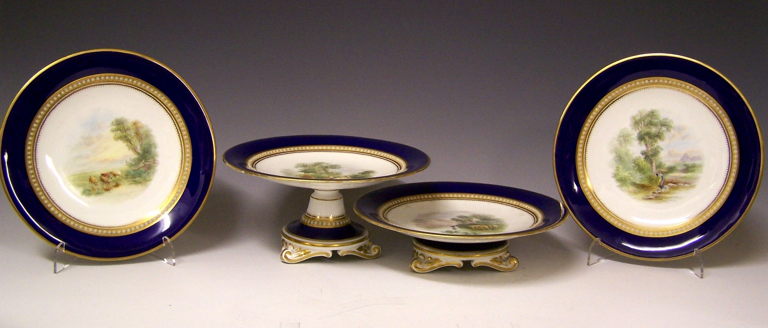 An English Victorian dessert service,