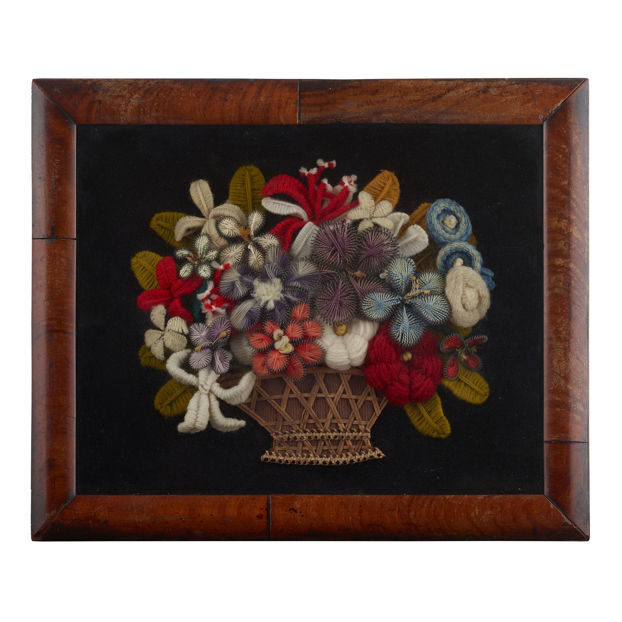 REGENCY STRAW AND WOOLWORK PICTURE