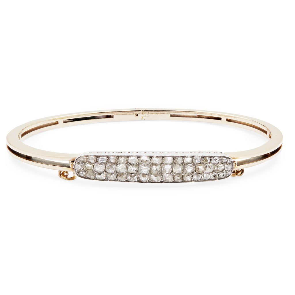 A diamond set bangle