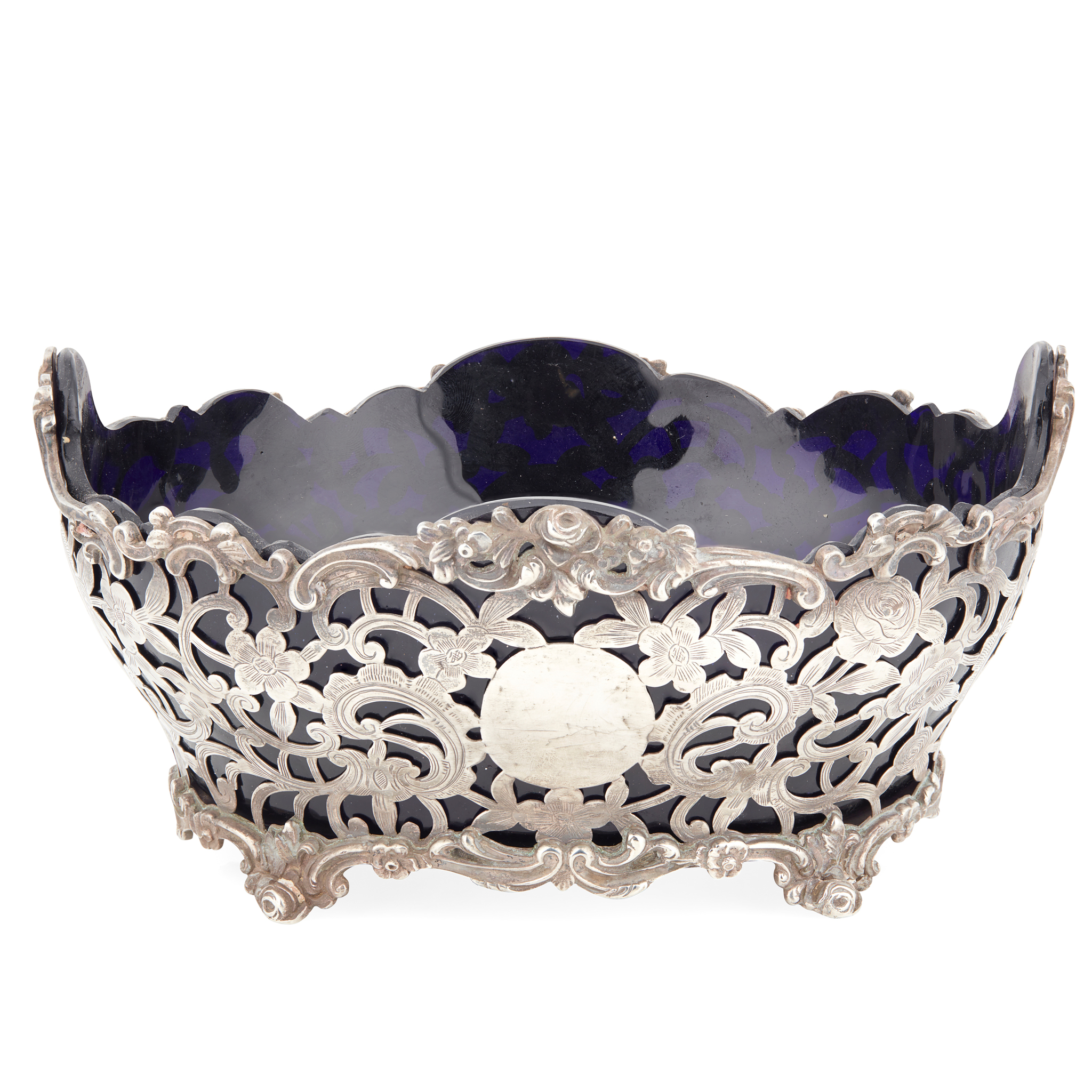 A late Victorian pierced basket