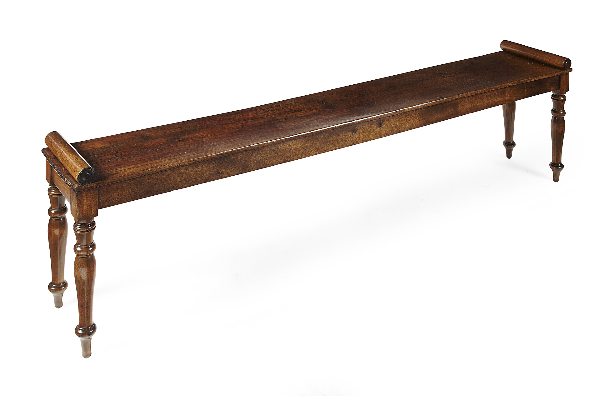 REGENCY STYLE FRUITWOOD HALL BENCH