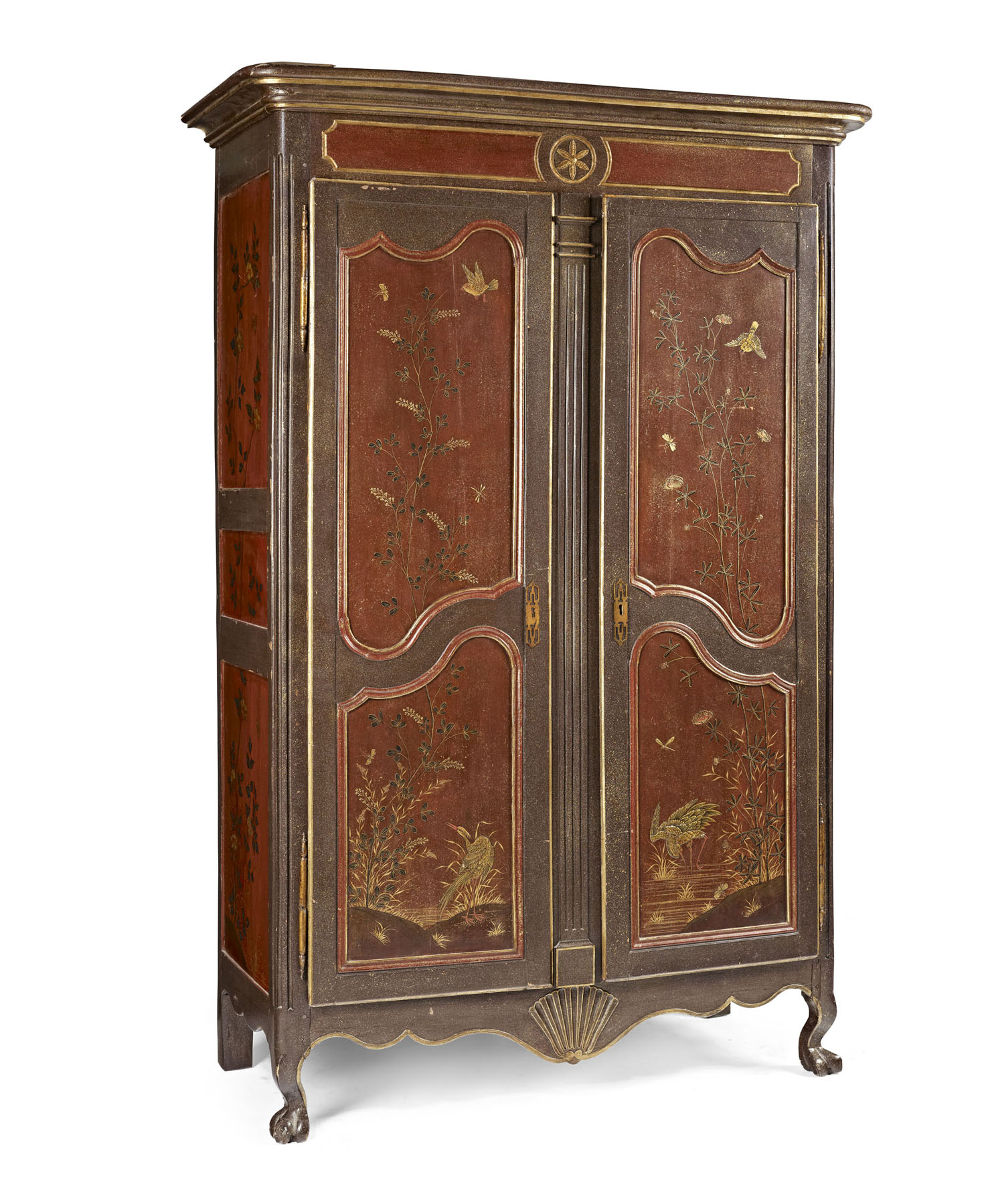 LOUIS XV JAPANNED ARMOIRE