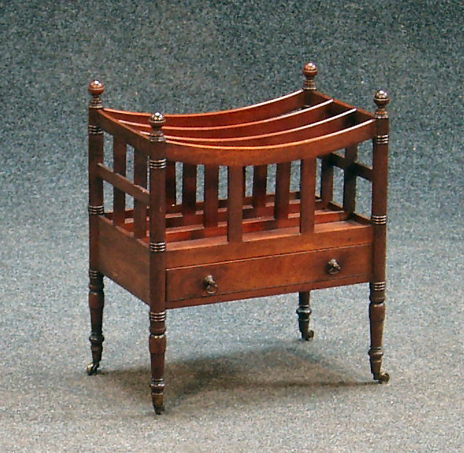 A Georgian mahogany Canterbury