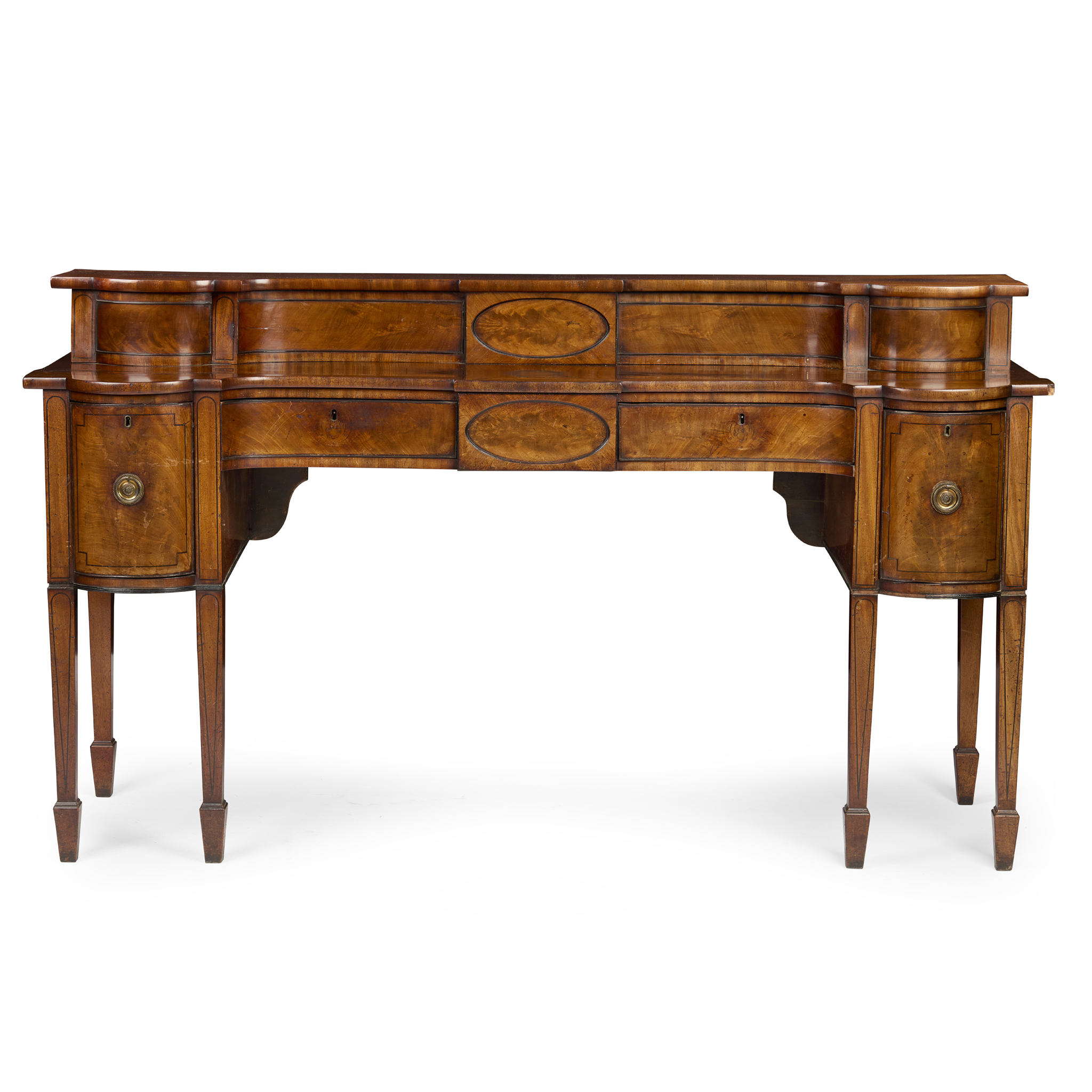 SCOTTISH GEORGE III MAHOGANY AND EBONY SIDEBOARD