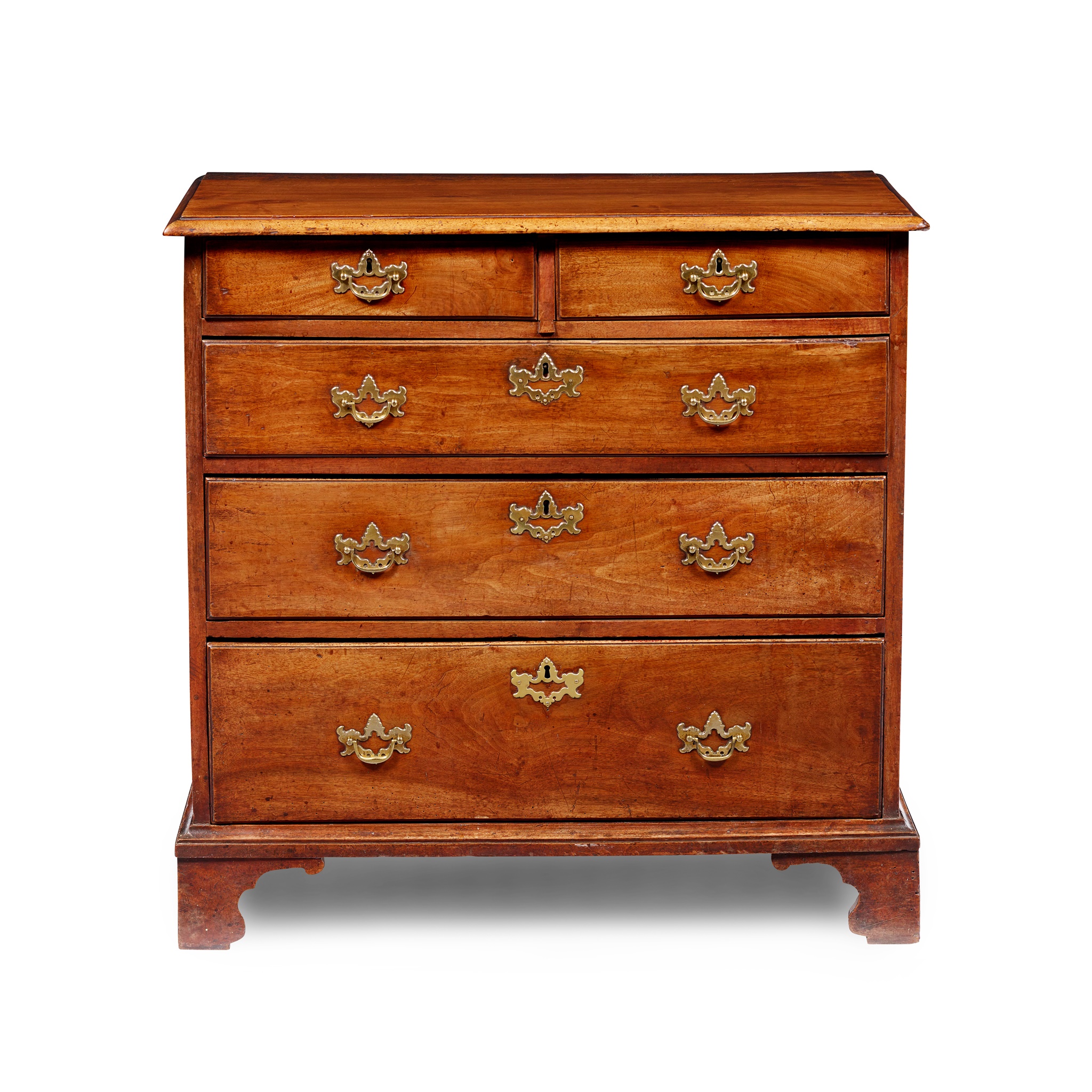 GEORGE II WALNUT CHEST OF DRAWERS