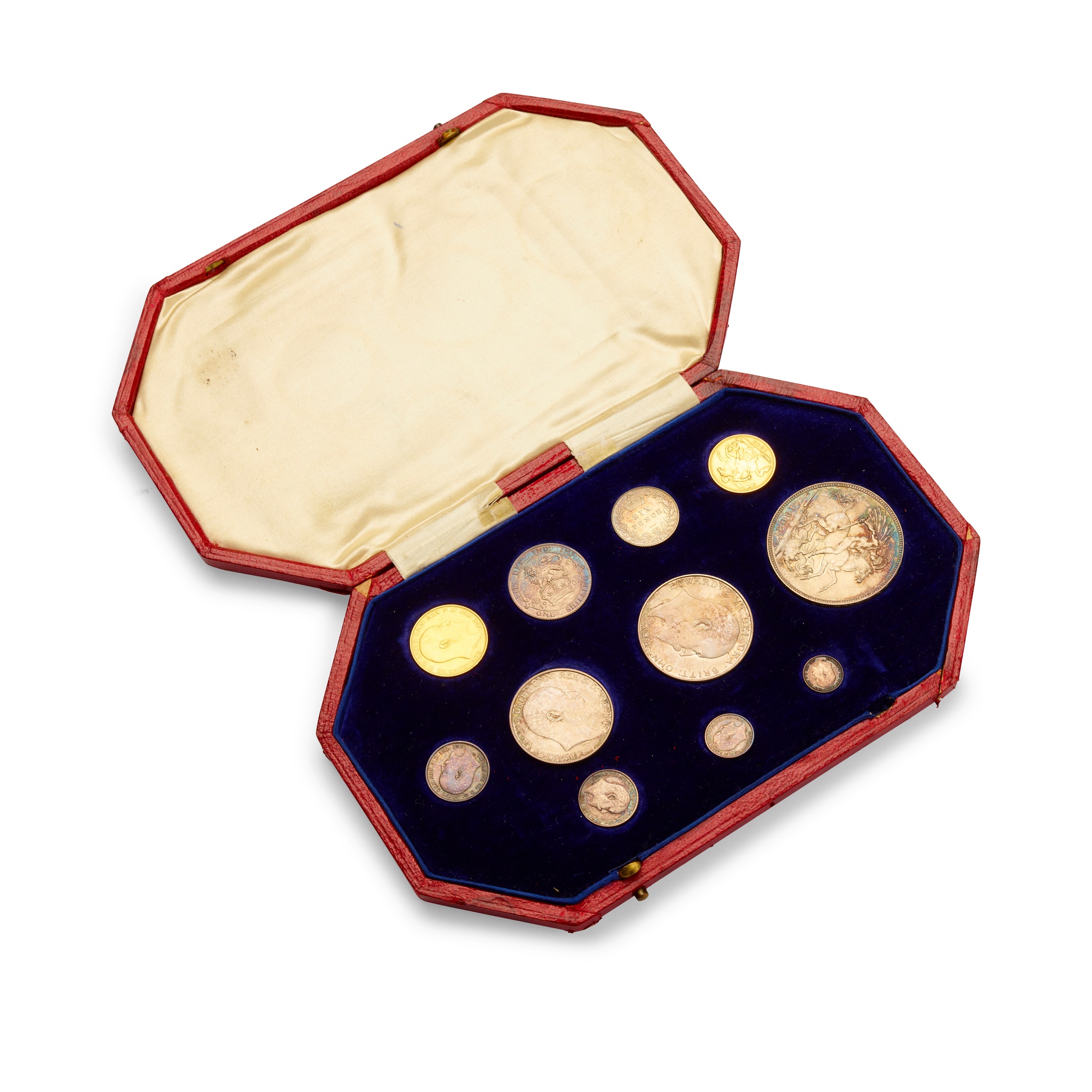 A 1902 SPECIMEN CASED SHORT COIN SET