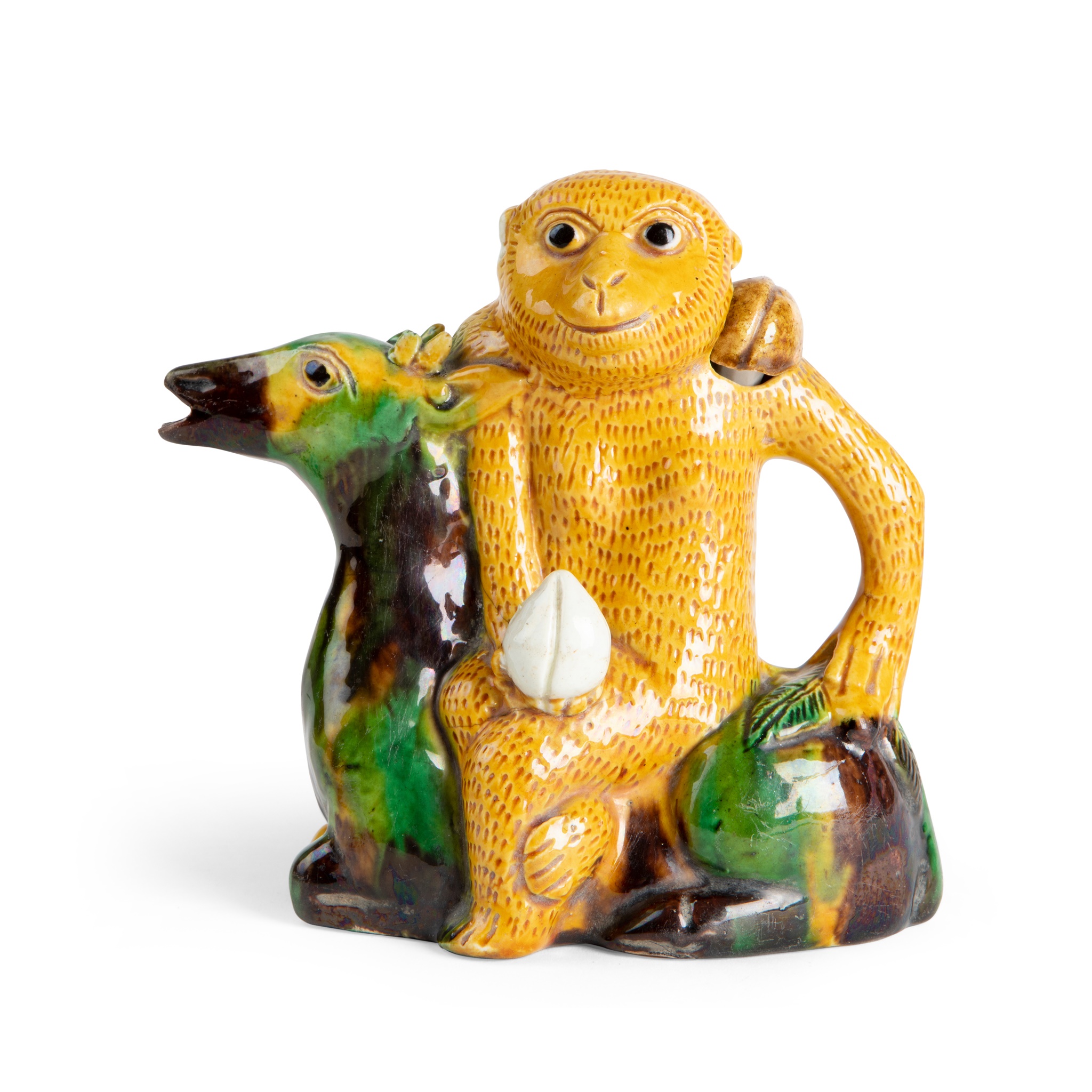 SANCAI-GLAZED 'MONKEY' EWER