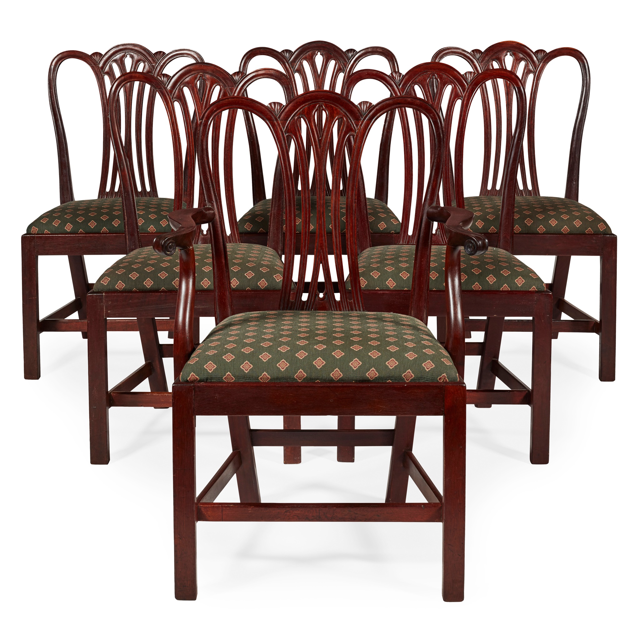 SET OF SIX GEORGE III MAHOGANY DINING CHAIRS