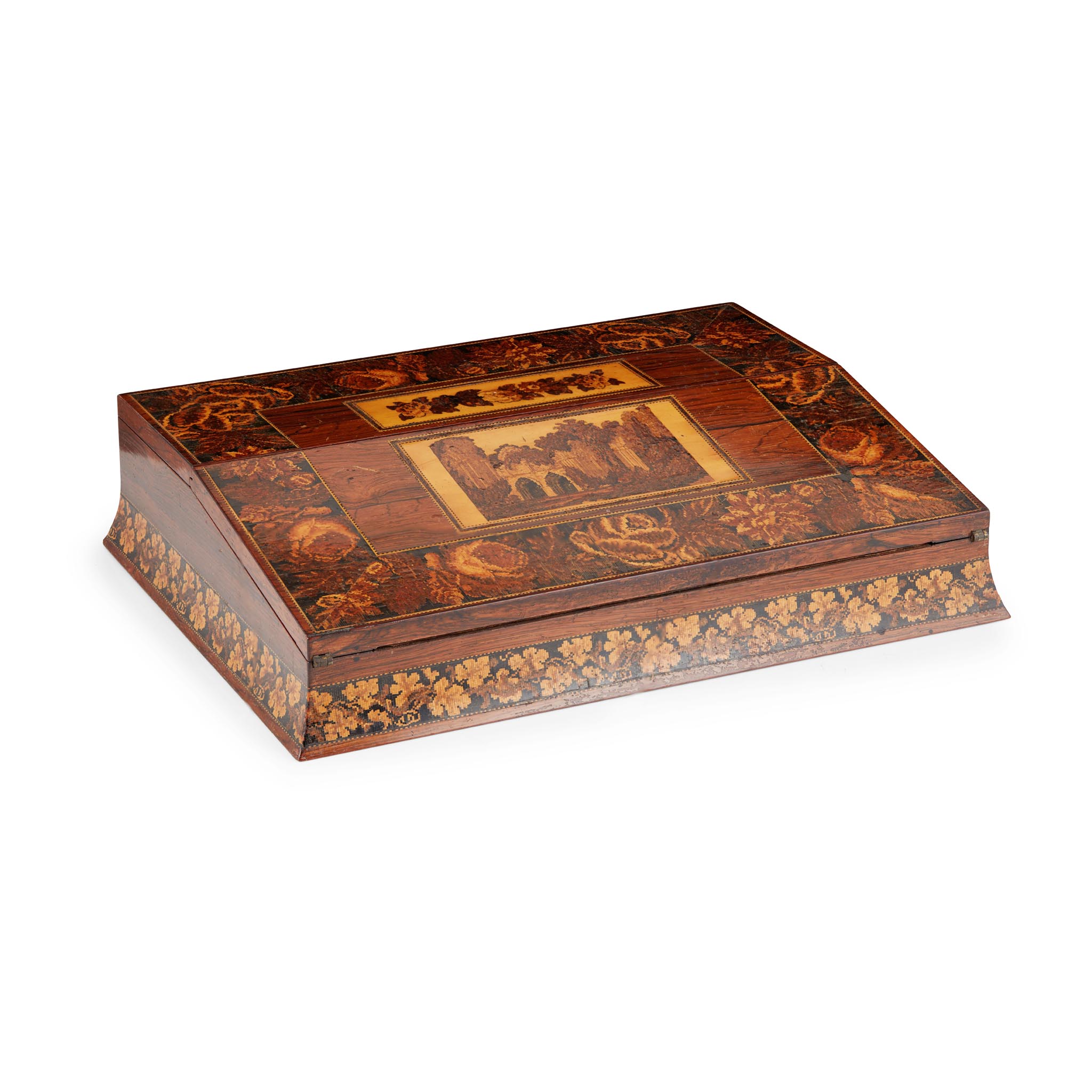 ROSEWOOD TUNBRIDGE WARE LAP DESK