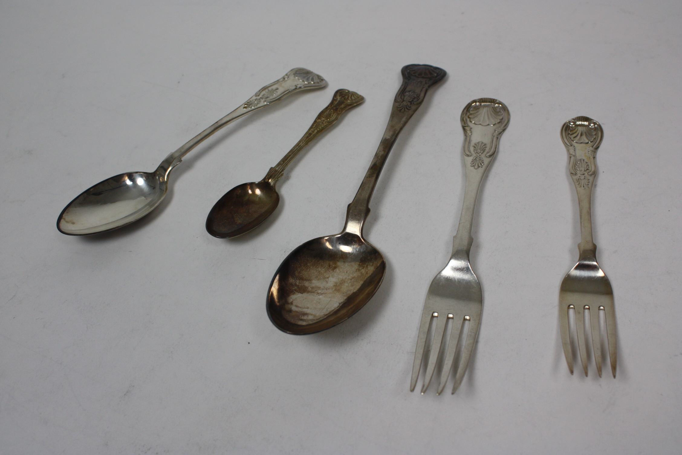 A collection of King's pattern flatware