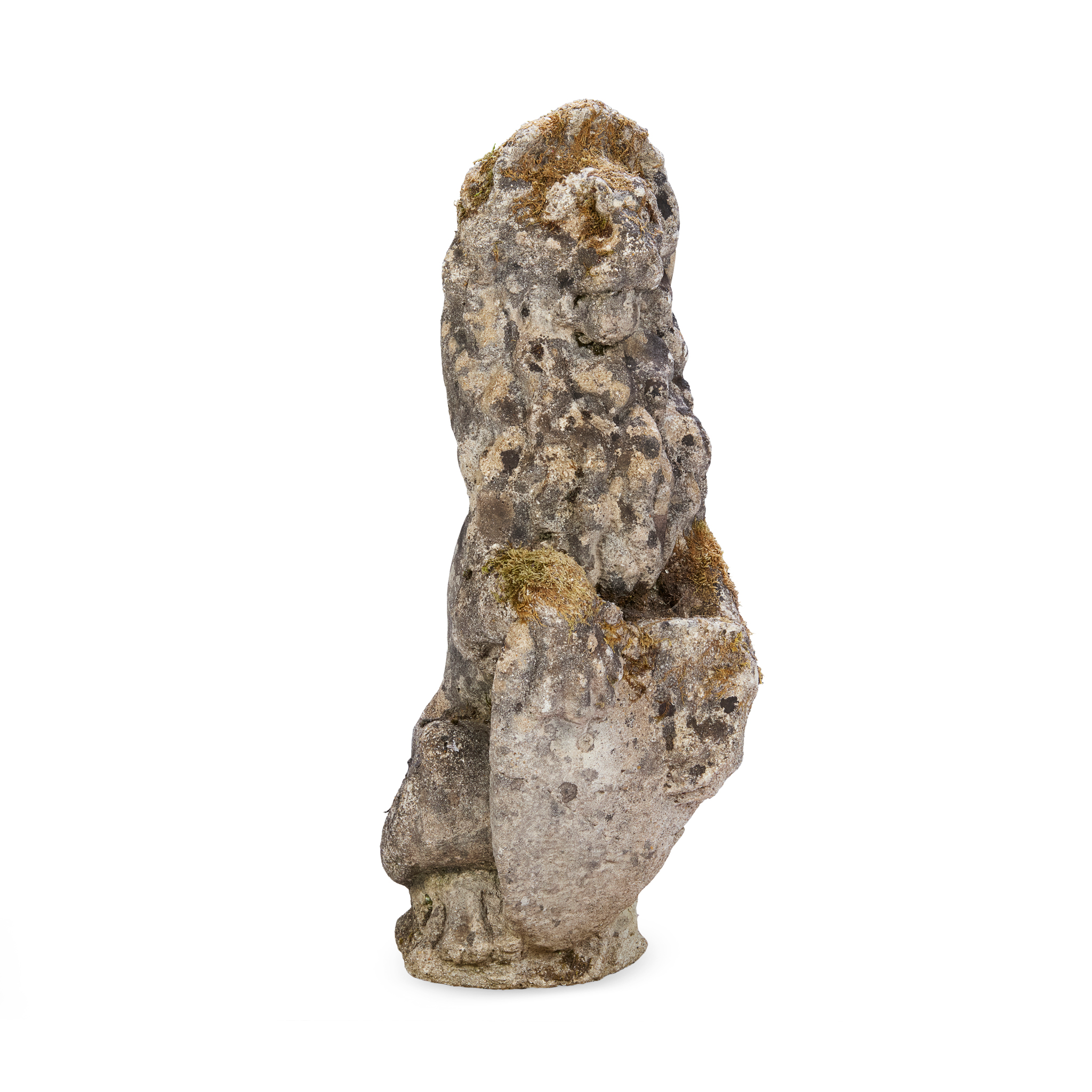 COMPOSITION STONE ARMORIAL LION