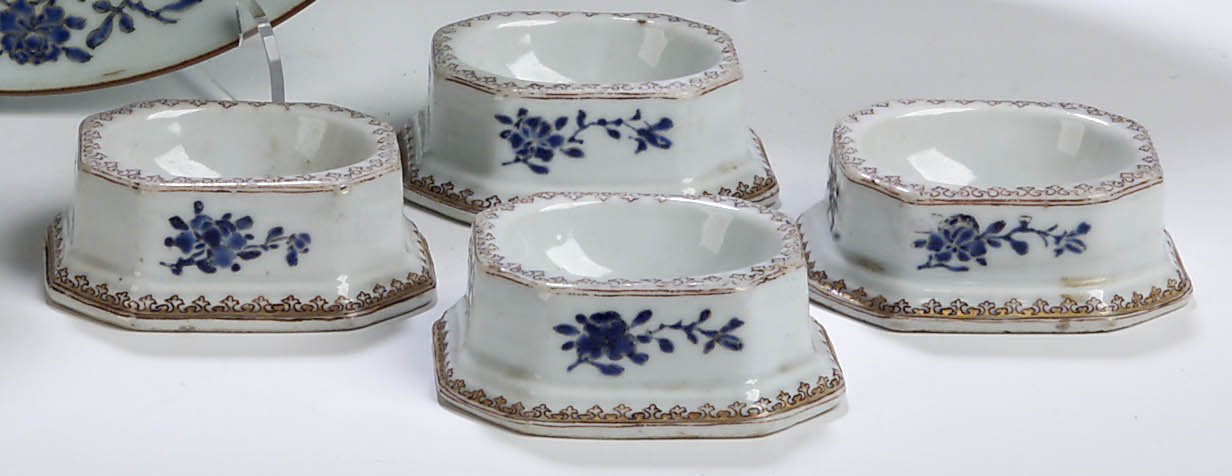 A set of four Chinese 18th century armorial export salts