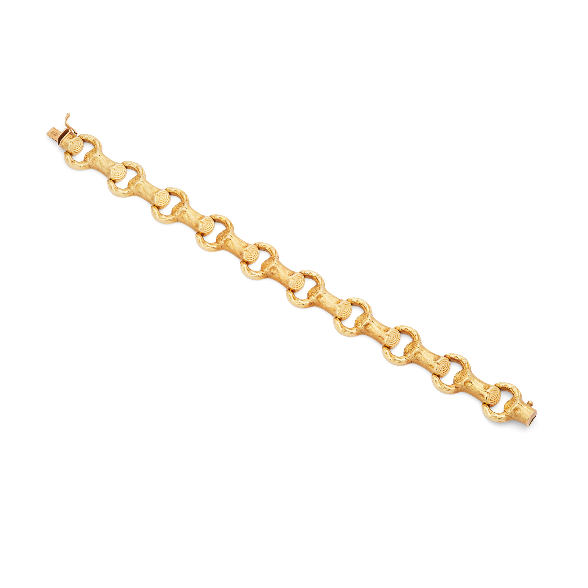 A fancy-link bracelet, circa 1975
