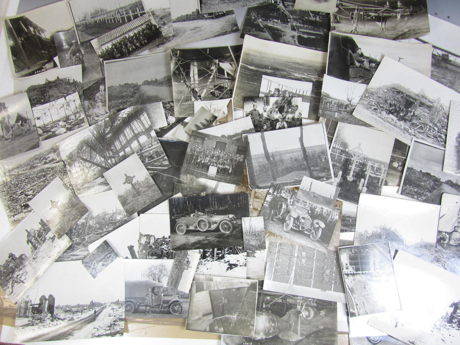 World War I - c. 400 Royal Flying Corps related photographs of N.E. France,