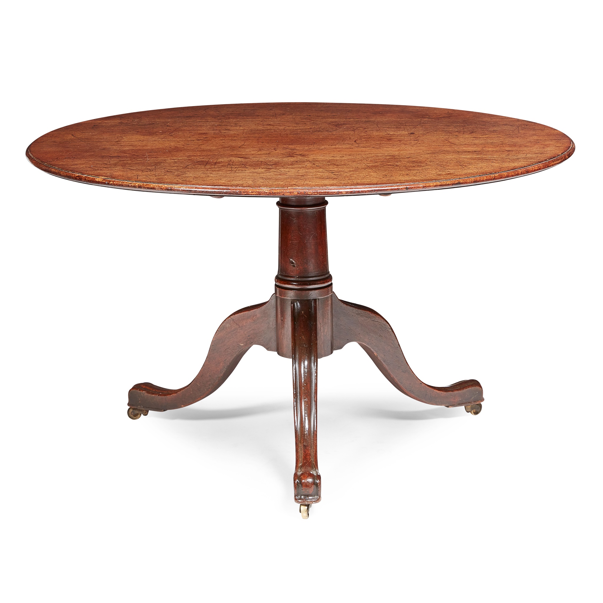 GEORGE III MAHOGANY TILT-TOP SUPPER TABLE