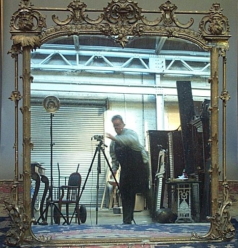 An overmantle mirror