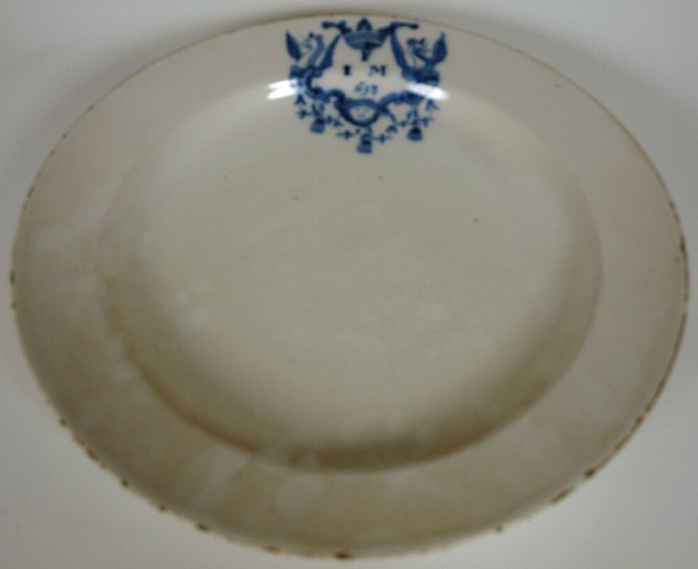 A large 17th century Dutch Delft marriage plate, dated 1698