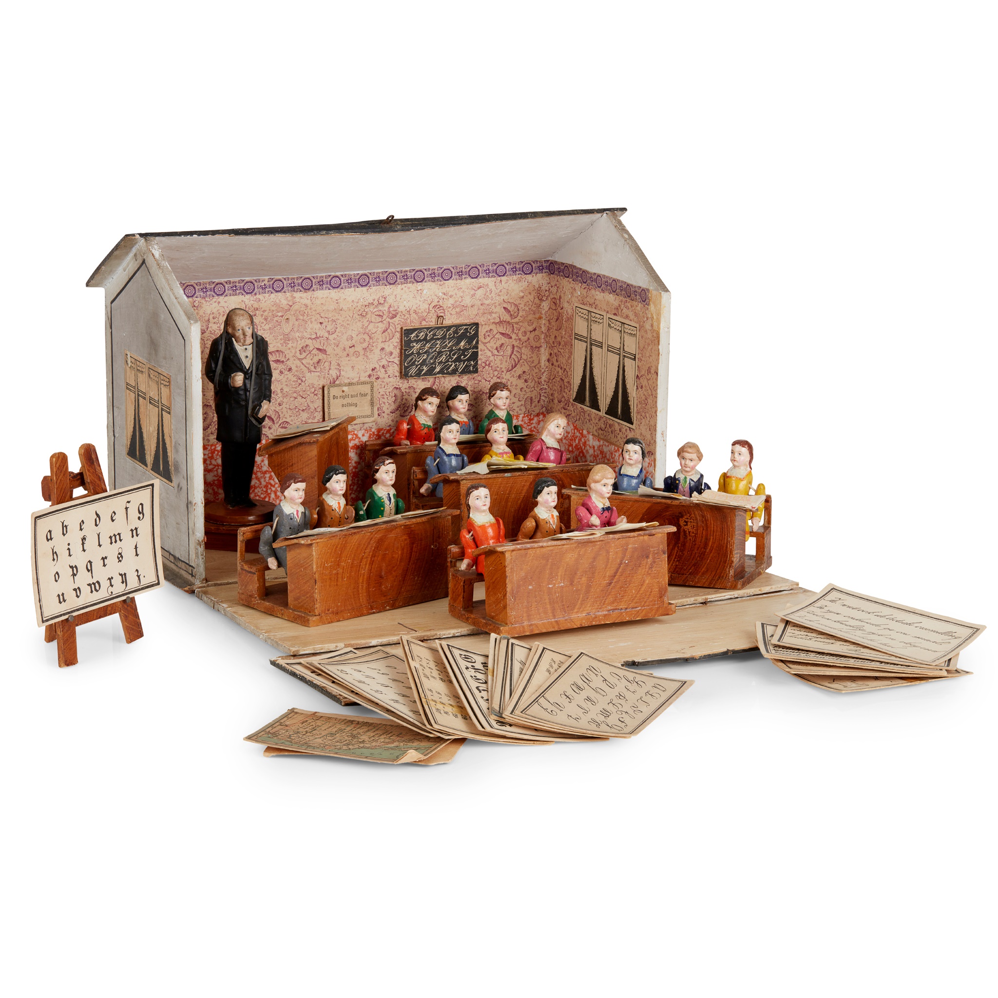 GERMAN PAPERED AND PAINTED SCHOOLHOUSE