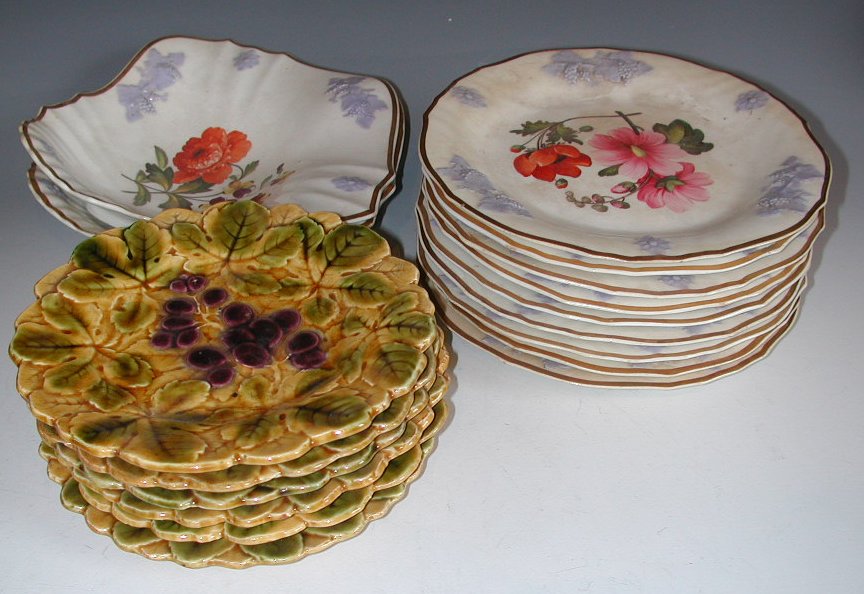 A set of six Serreguiemine fruit plates
