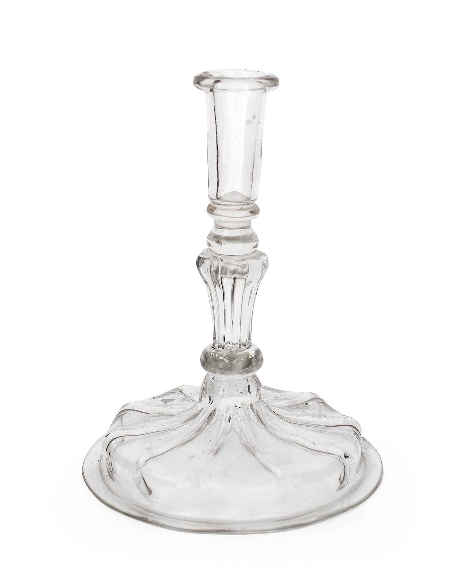 GEORGE III GLASS CANDLESTICK