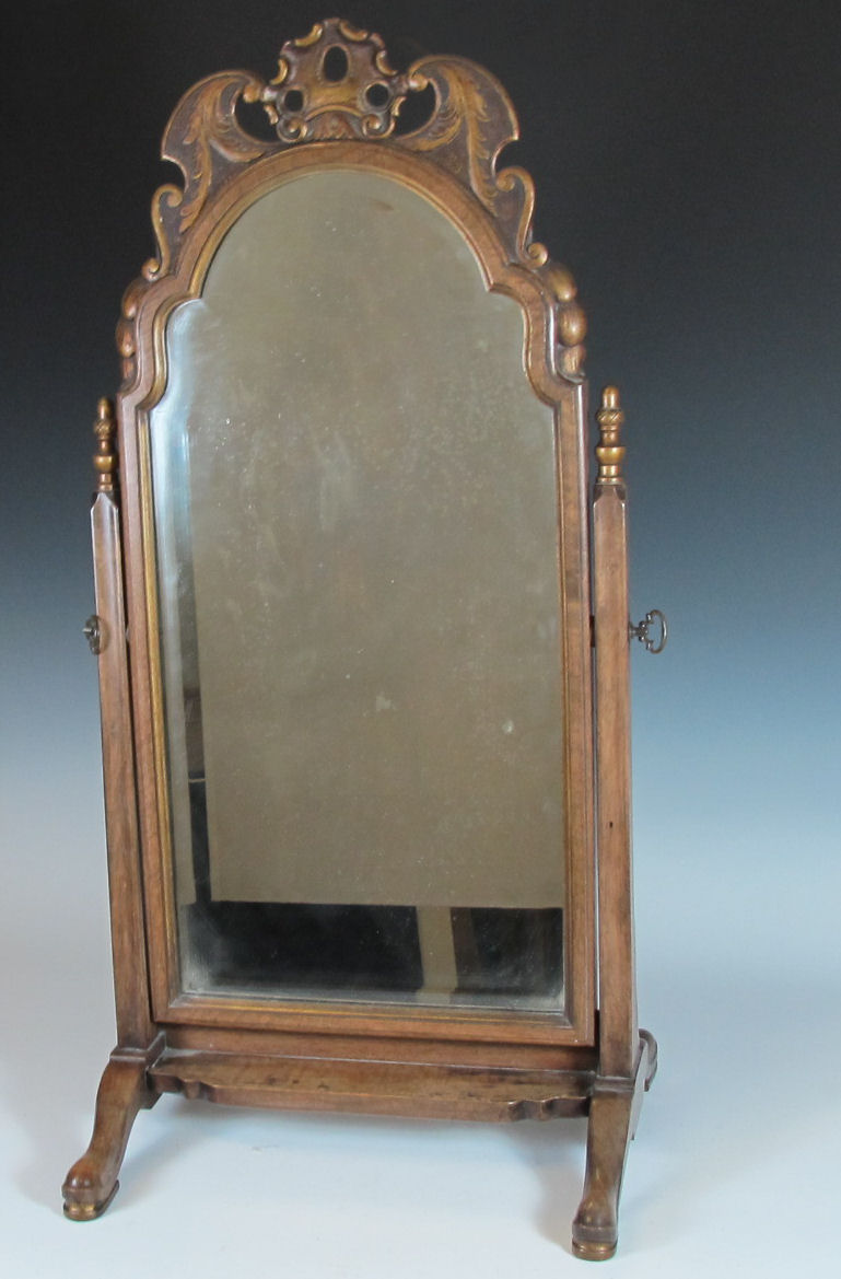 An early 20th century Whytock & Reid mahogany toilet mirror