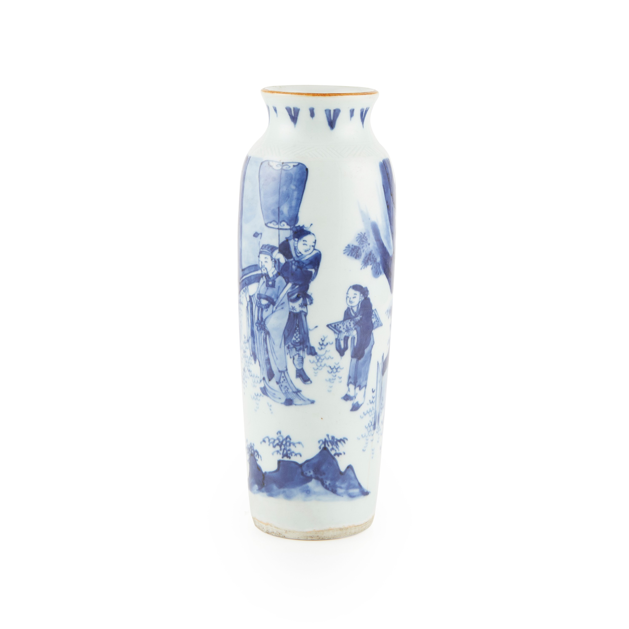 BLUE AND WHITE SMALL SLEEVE VASE